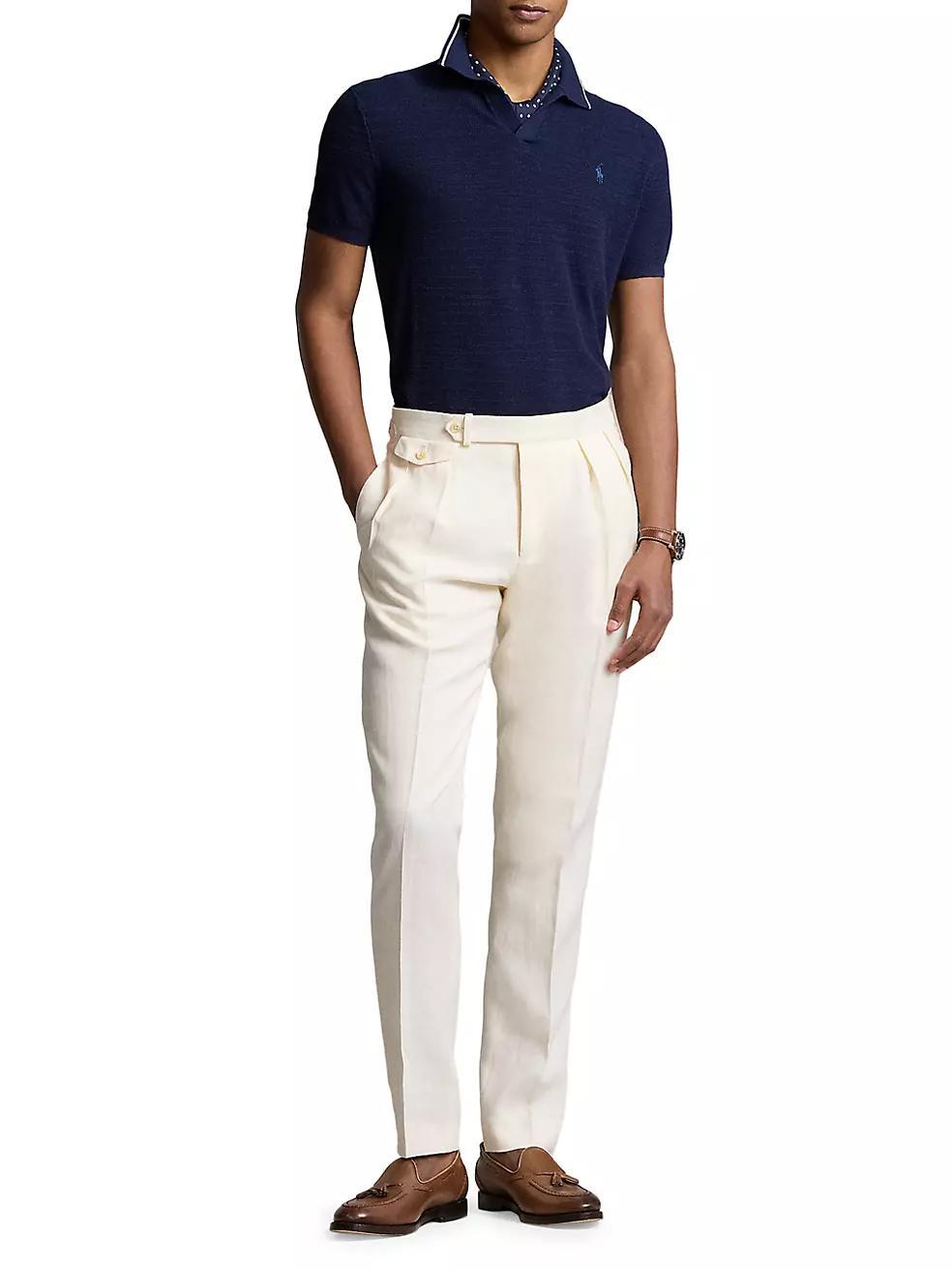 Mens Cotton Mesh Classic-Fit Polo Shirt Product Image