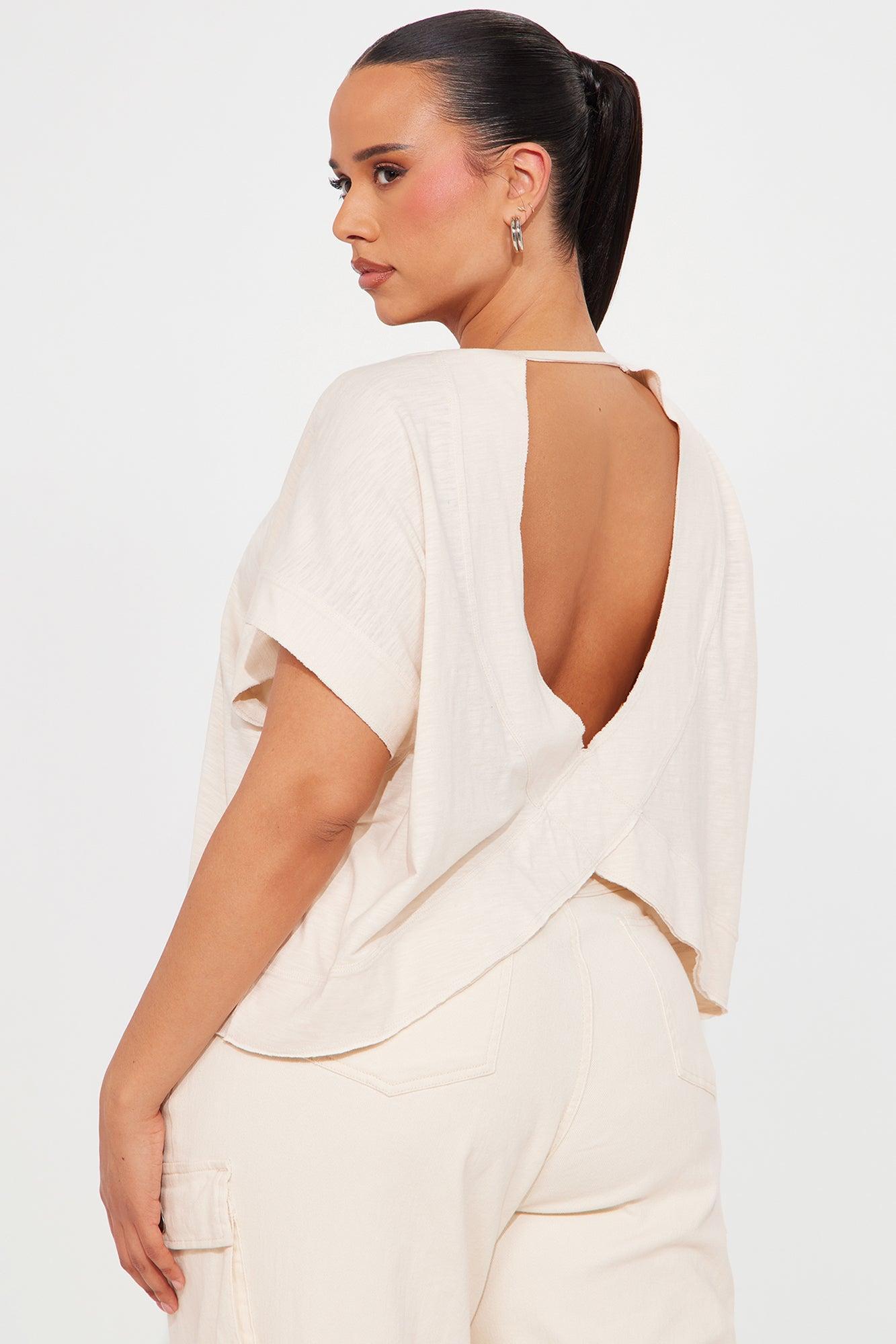Everyday Active Slub Tee - Cream Product Image