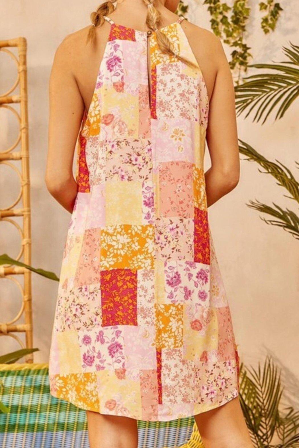 Printed Patchwork Dress Product Image