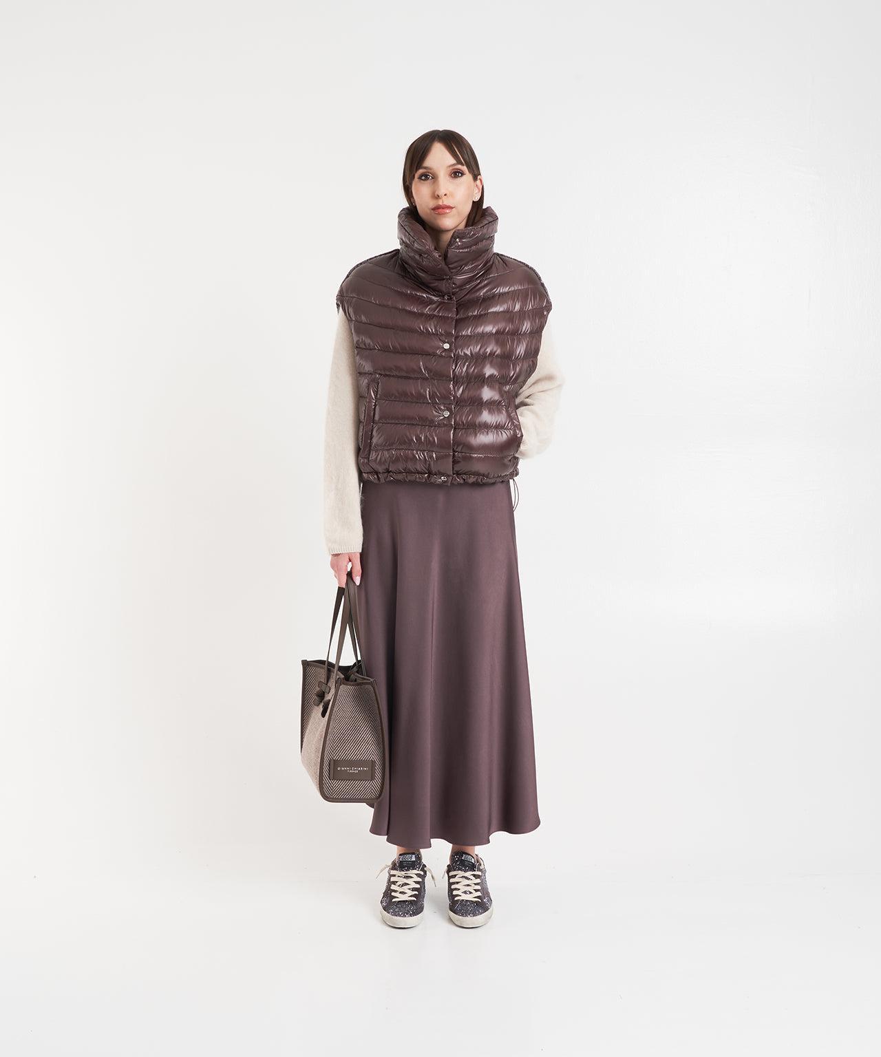 Satin midi skirt Product Image