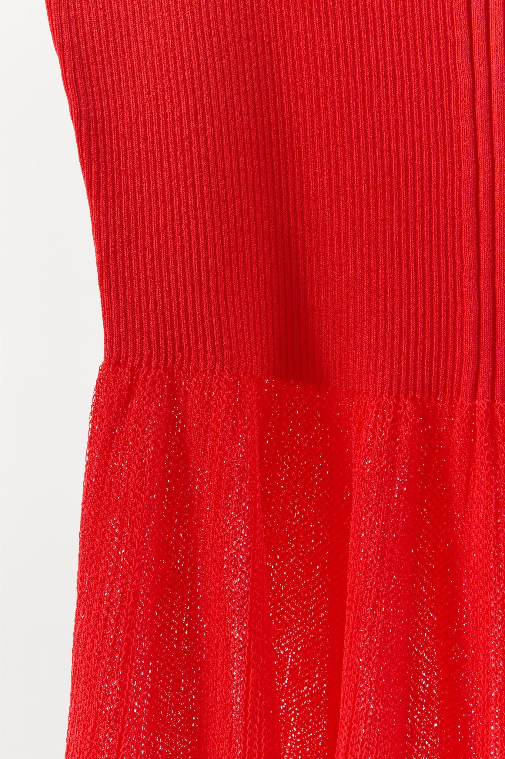 MATCHING RIB KNIT RUFFLE TOP Product Image