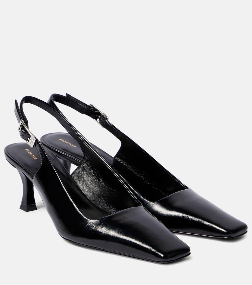 PROENZA SCHOULER Slingback Leather Pumps In Black Product Image