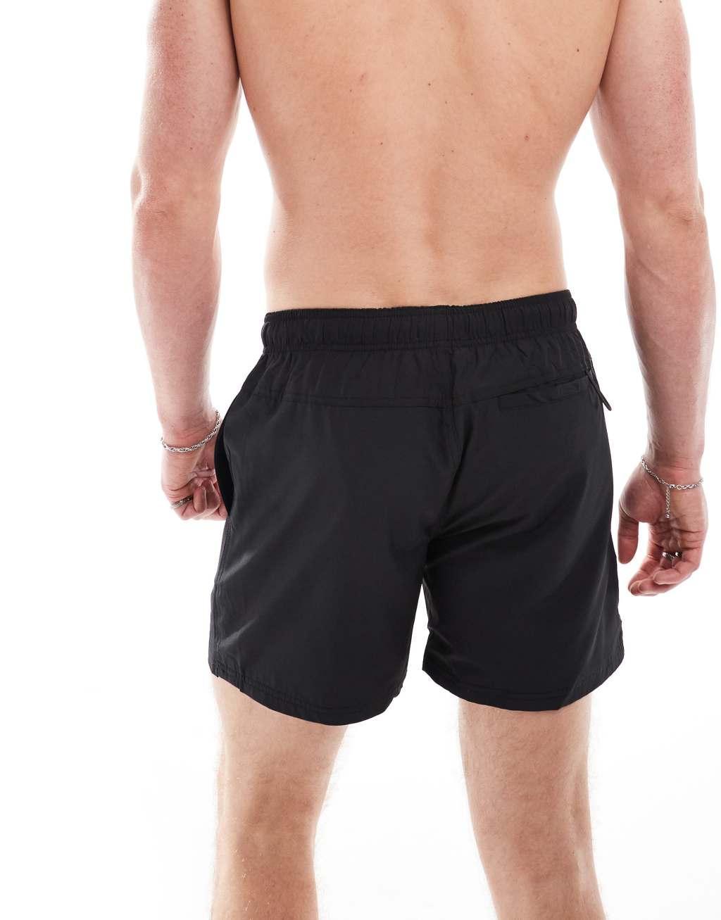 Cotton On stretch swim shorts in black Product Image