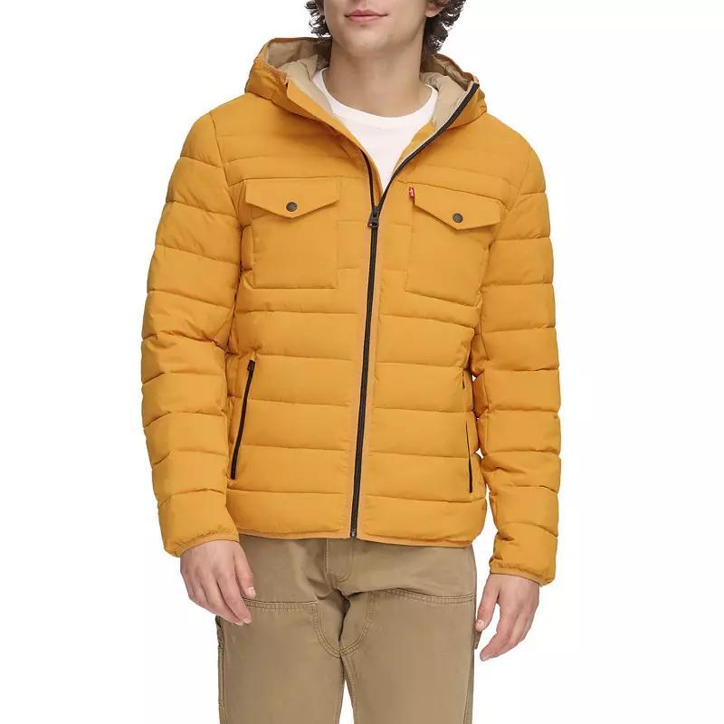 Mens Levis Stretch Two Pocket Quilted Hooded Jacket Product Image