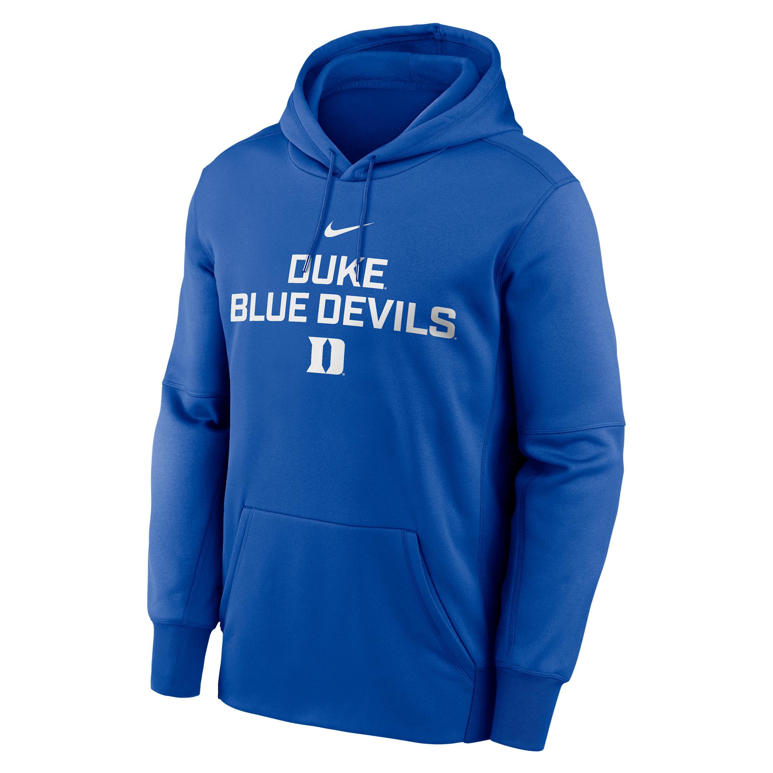 Men's Duke Team Stacked Menâs Nike Therma College Pullover Hoodie Product Image