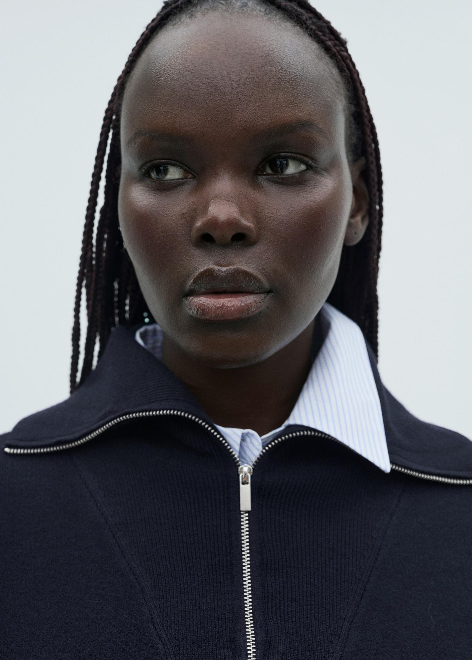 Zip neck jumper - Women | MANGO USA Product Image
