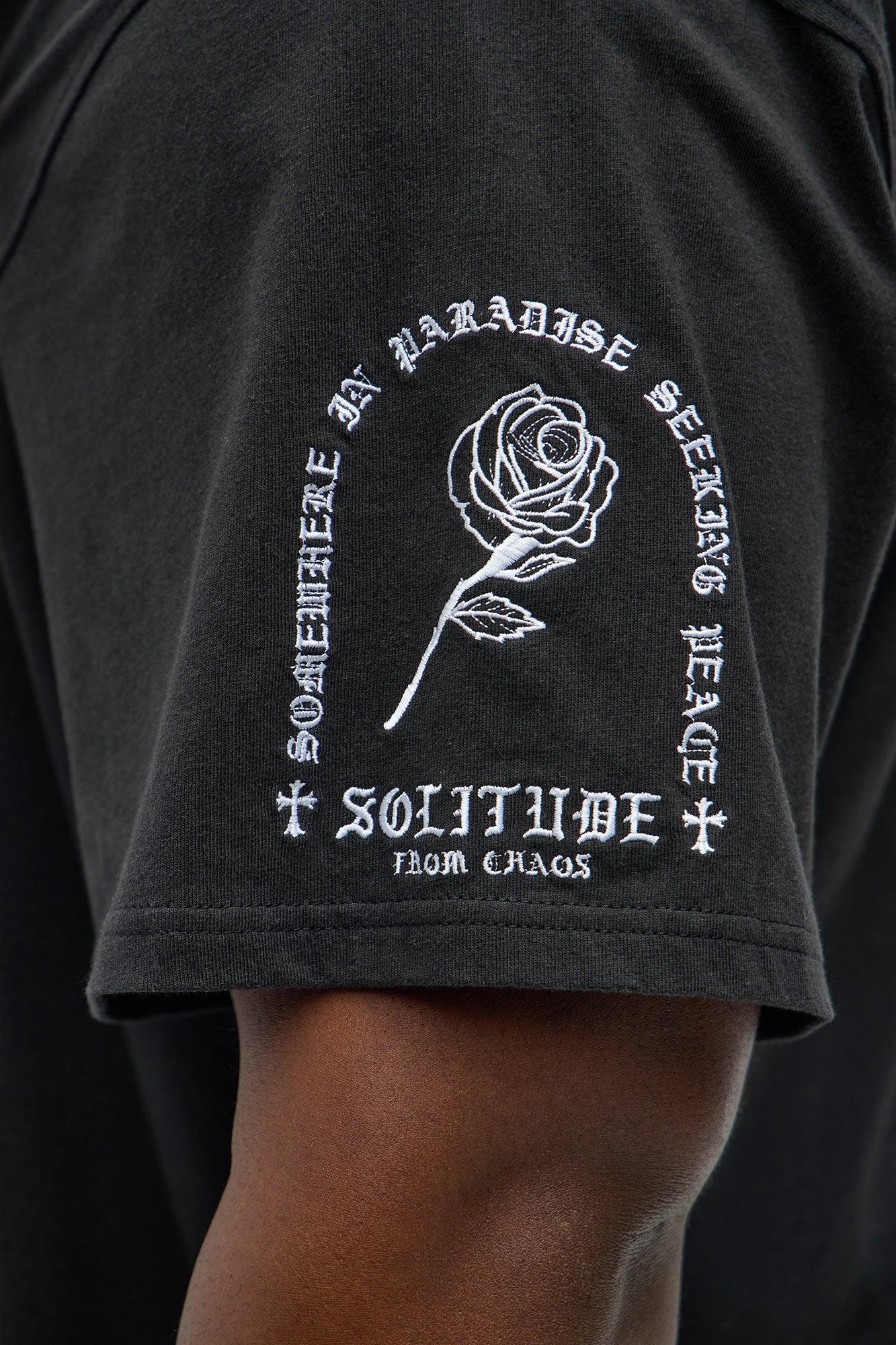 Short Sleeve Solitude From Chaos Tee - Black Product Image