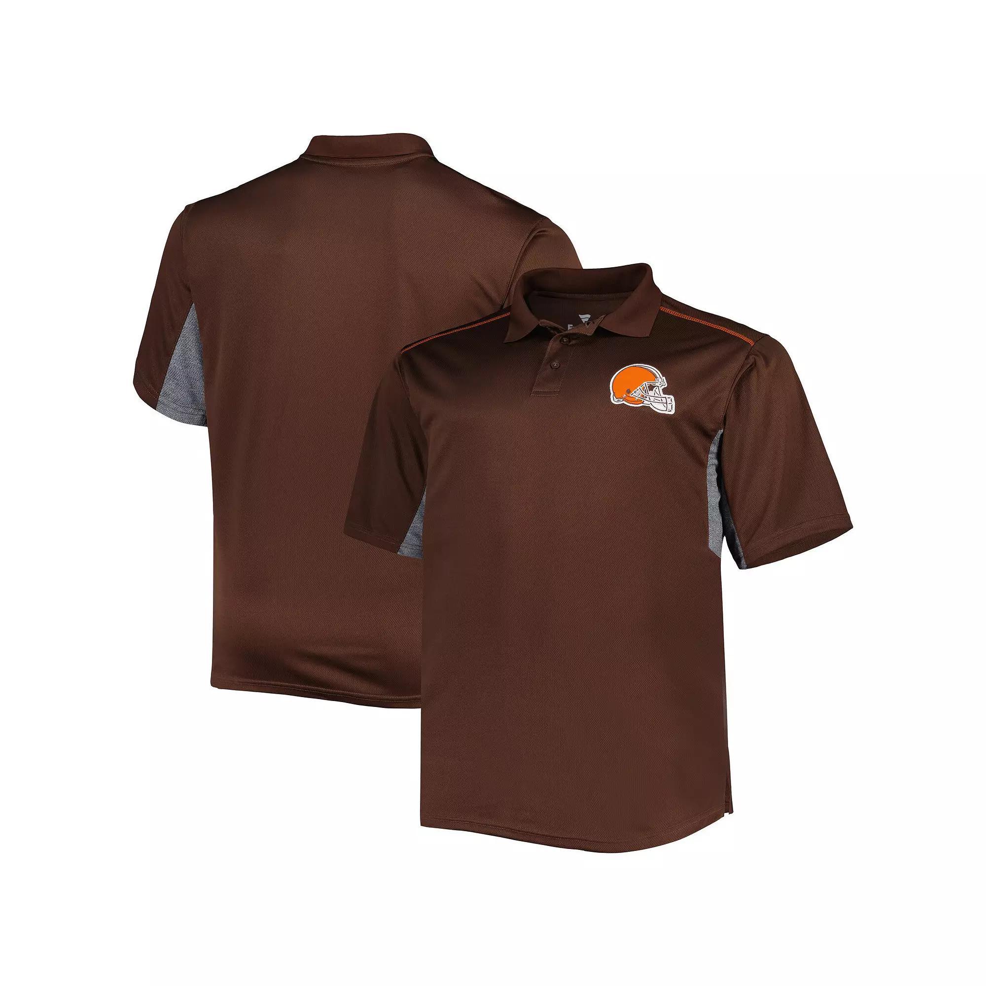 Men's Brown Cleveland Browns Big & Tall Team Color Polo, Size: 6XB Product Image