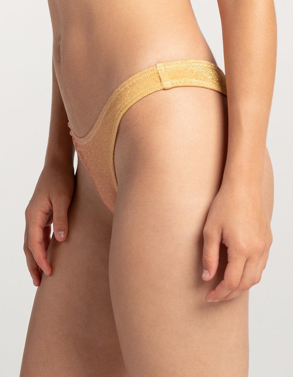 DAMSEL Ombre Sparkle High Leg Bikini Bottoms - SUNSET Product Image