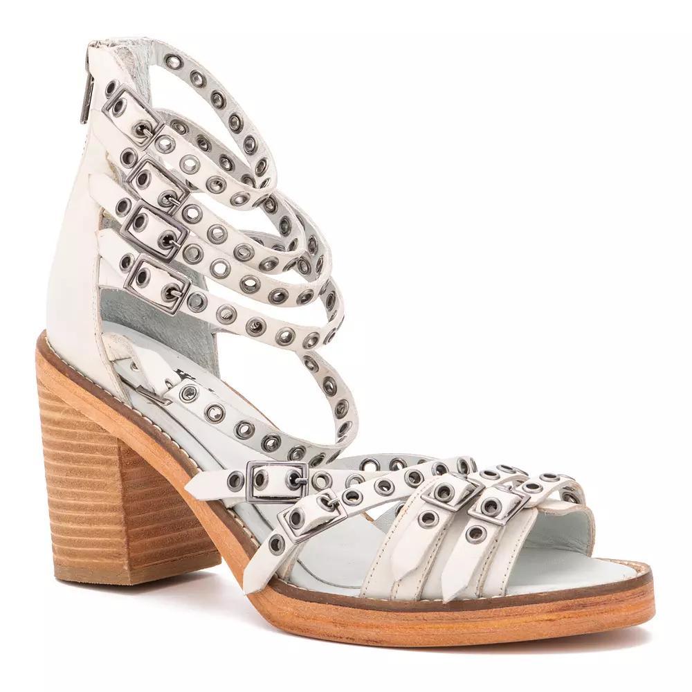 Vintage Foundry Co. Jamina Women's Leather Heeled Sandals, Size: 6.5, White Product Image