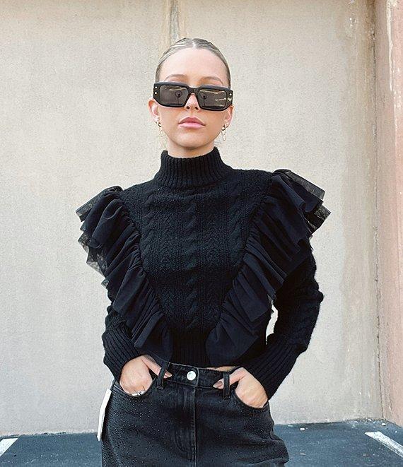 GB Tulle Cable Knit Sweater Product Image