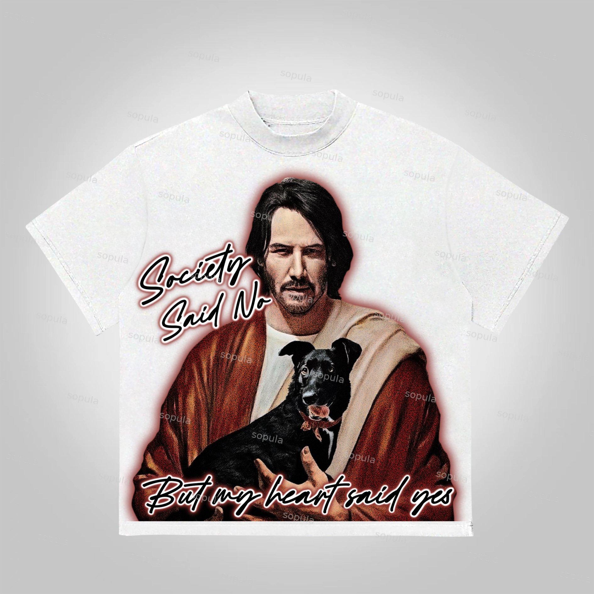 Sopula Meme-Inspired Character Graphics With Humorous Slogans Cotton T-Shirt Product Image