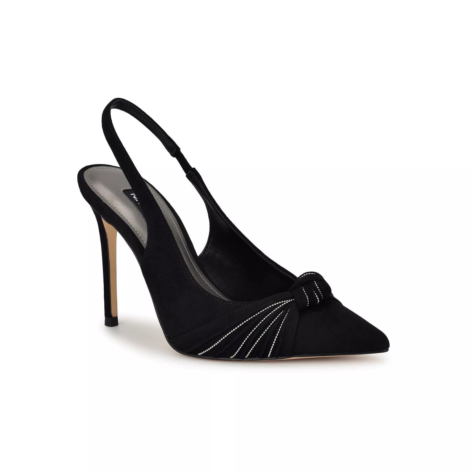 Nine West Faive Women's Dress Slingback Pumps, Size: 8, Black Product Image