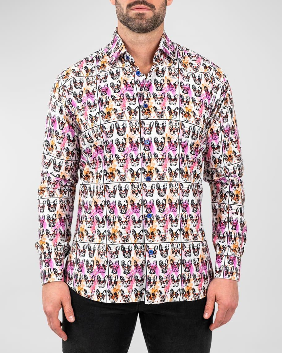 Mens Fibonacci Frenchie Nerd Dress Shirt Product Image