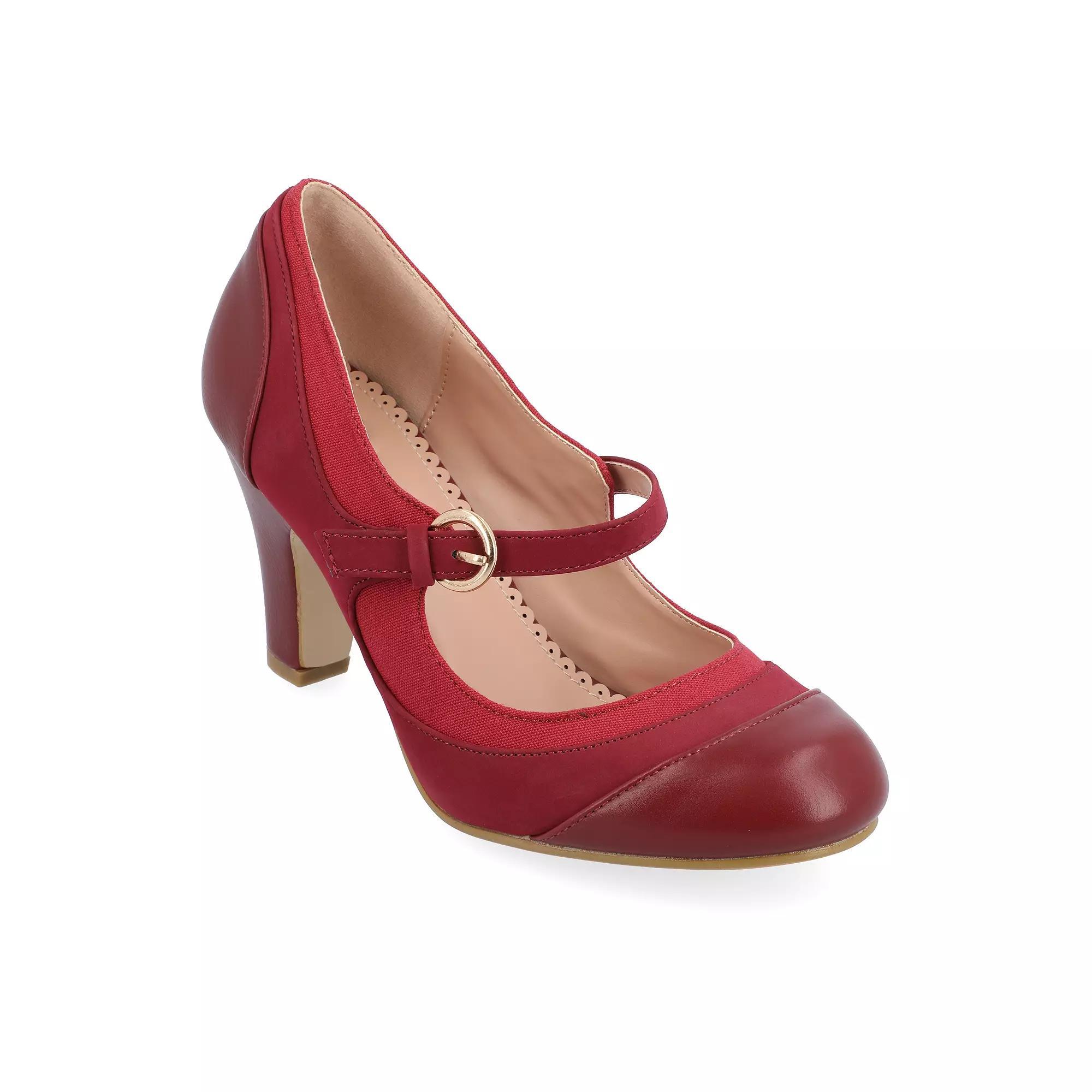 Journee Siri Women's Mary Jane Heels, Size: 6, Red Product Image