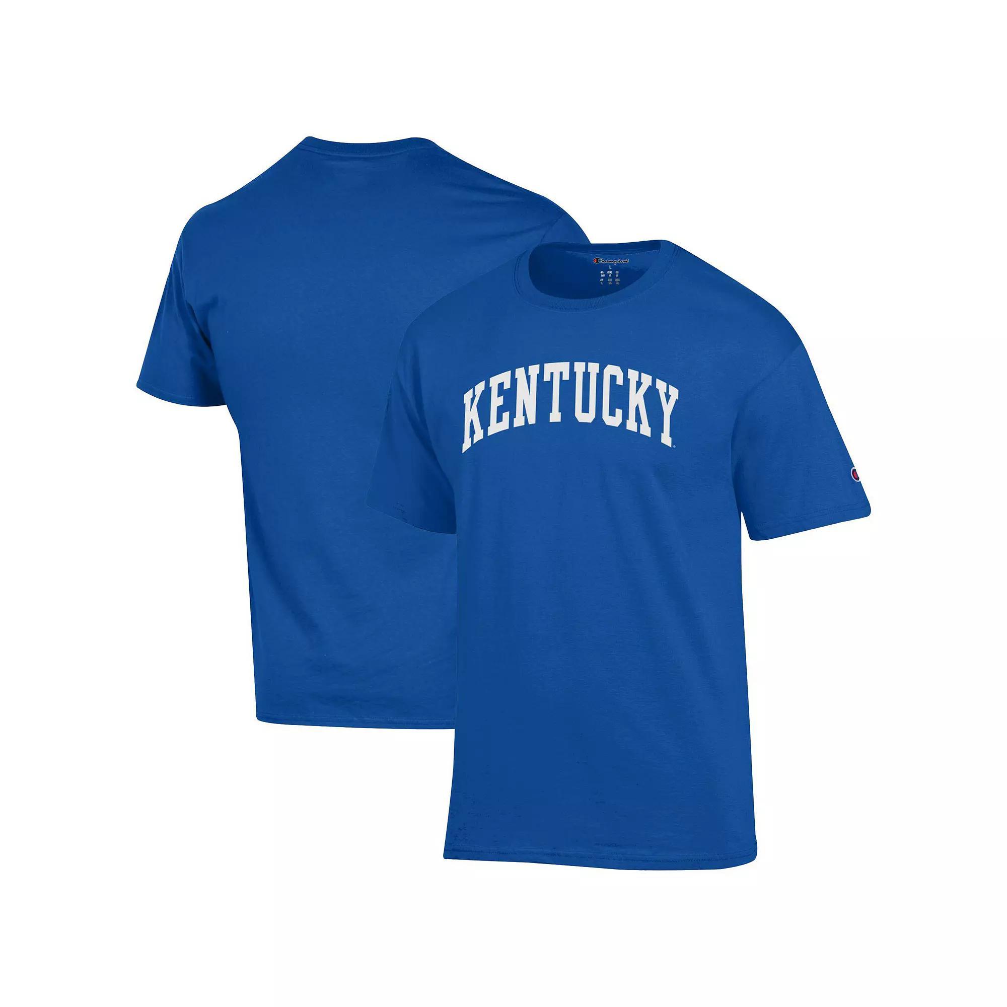 Men's Champion  Royal Kentucky Wildcats Basic Arch T-Shirt, Size: Medium, Blue Product Image