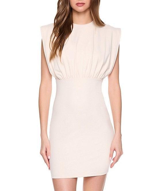 Susana Monaco Crew Neck Cap Sleeve Flutter Tank Mini Dress Product Image