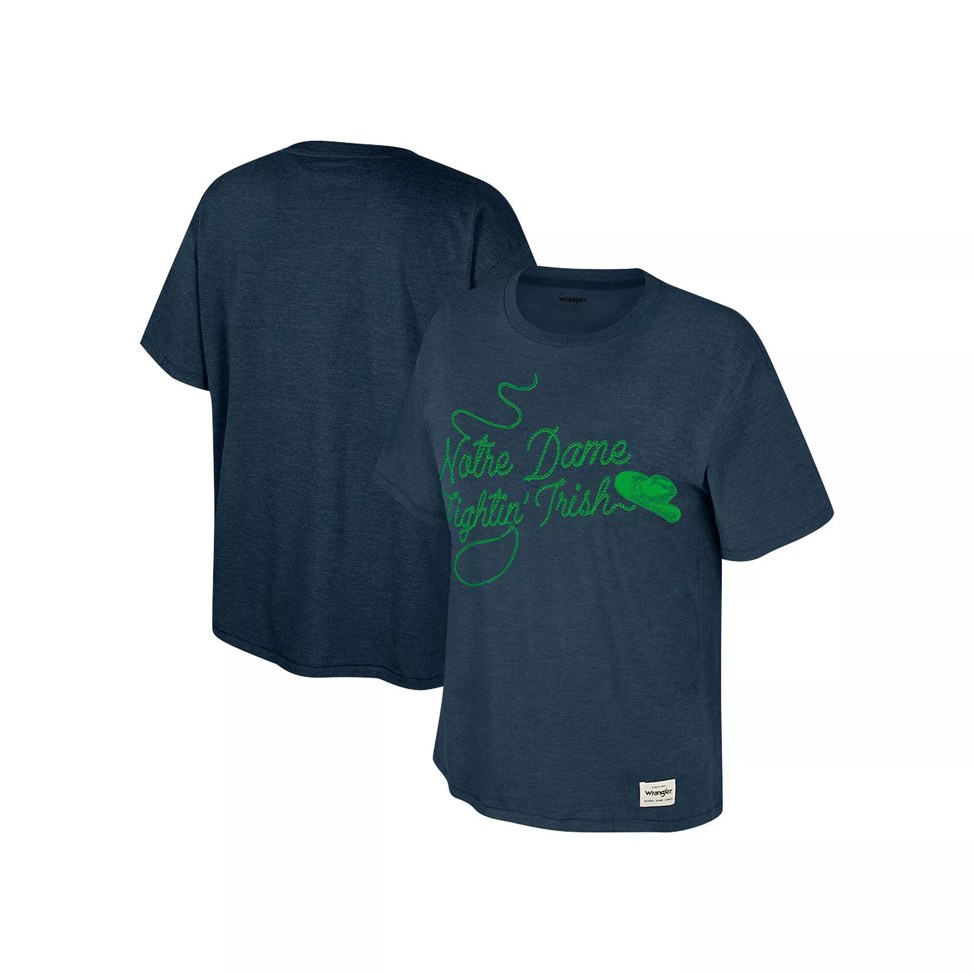 Women's Colosseum x Wrangler Navy Notre Dame Fighting Irish Lasso Oversized T-Shirt, Size: XL, Blue Product Image