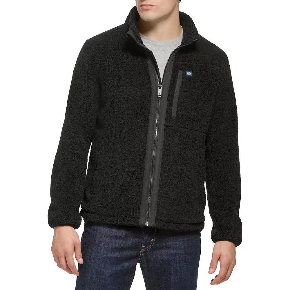 Mens Dockers Sherpa Zip Front Jacket Blue Blue Product Image