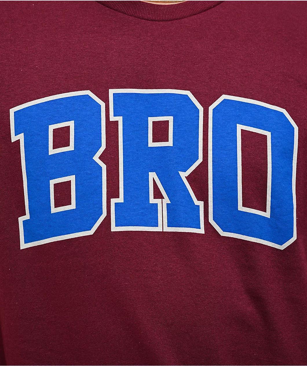 Bro Style Bro Maroon T-Shirt Product Image