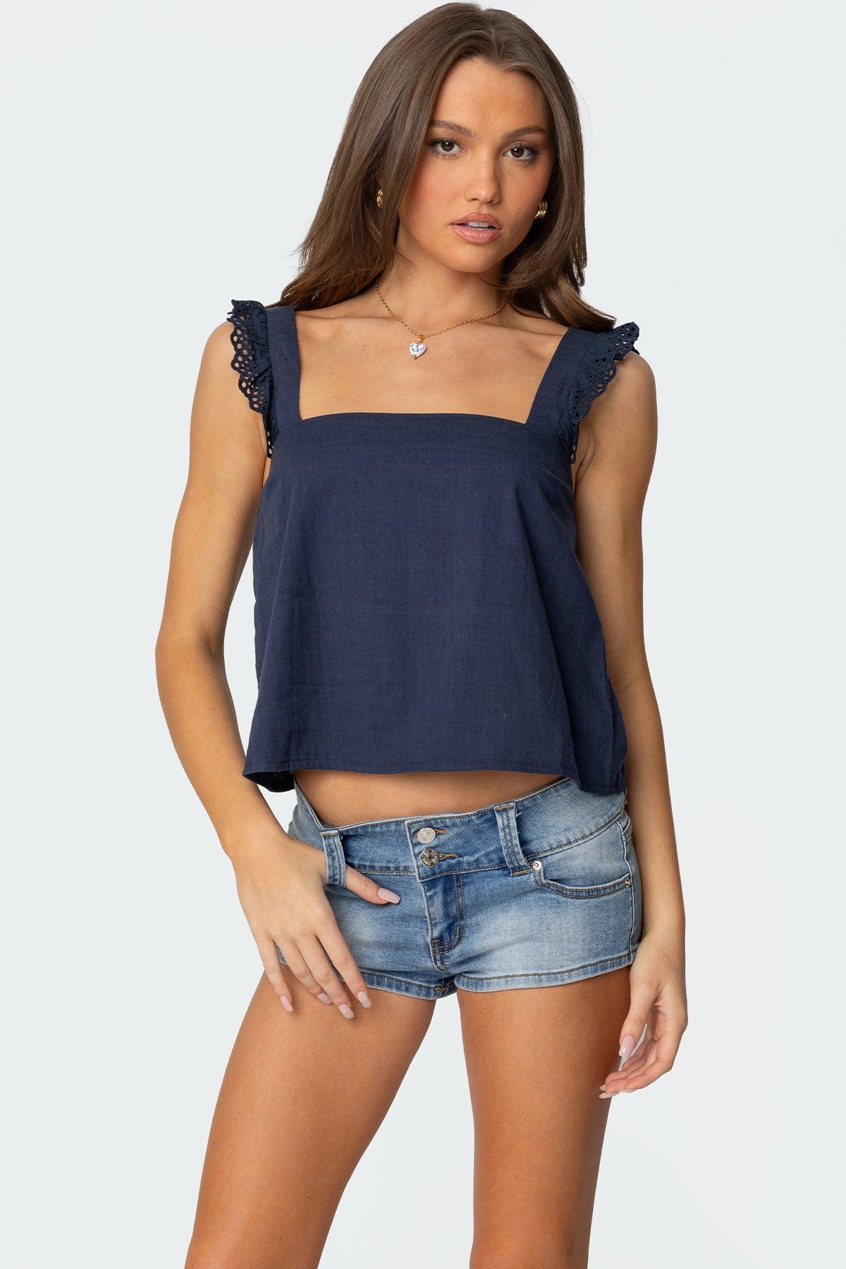 Viviana Linen Look Top Product Image