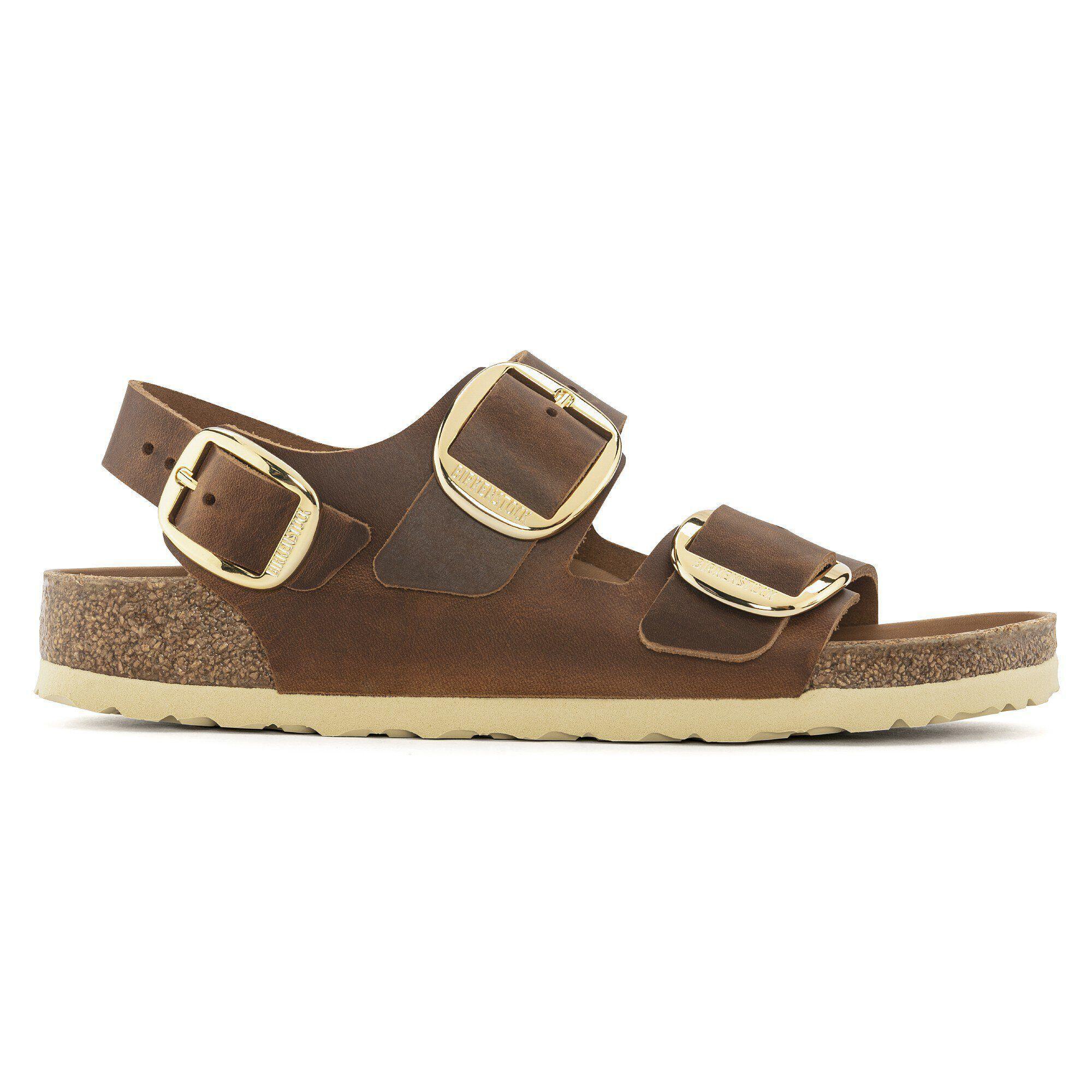 Milano Big Buckle Oiled Leather Olive Green Product Image