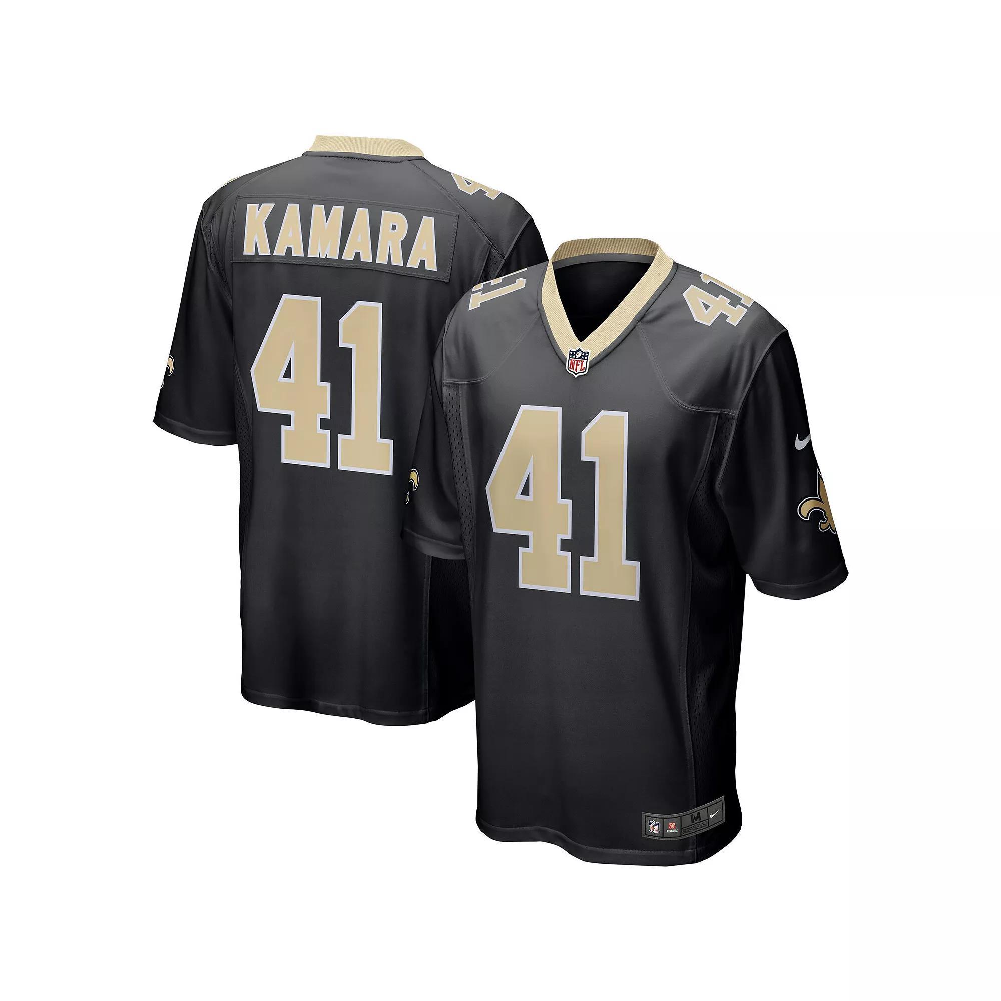 Men's Nike Alvin Kamara Black New Orleans Saints Game Jersey, Size: 3XL Product Image