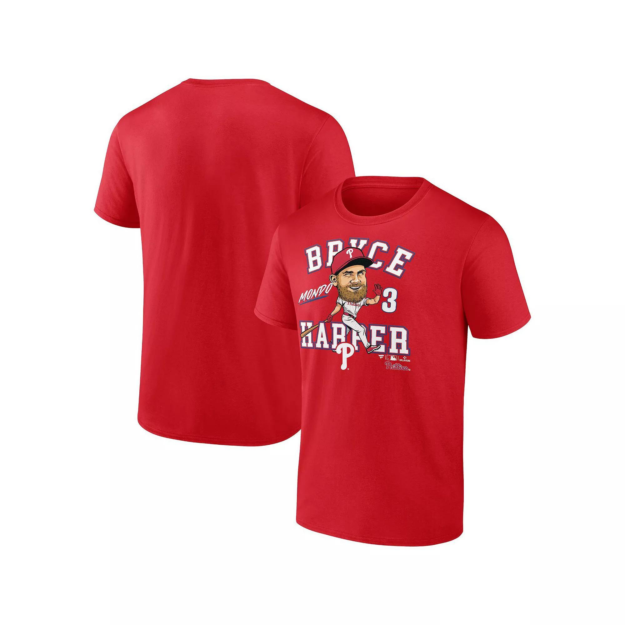 Men's Fanatics Bryce Harper Red Philadelphia Phillies Hometown Caricature T-Shirt, Size: 2XL Product Image