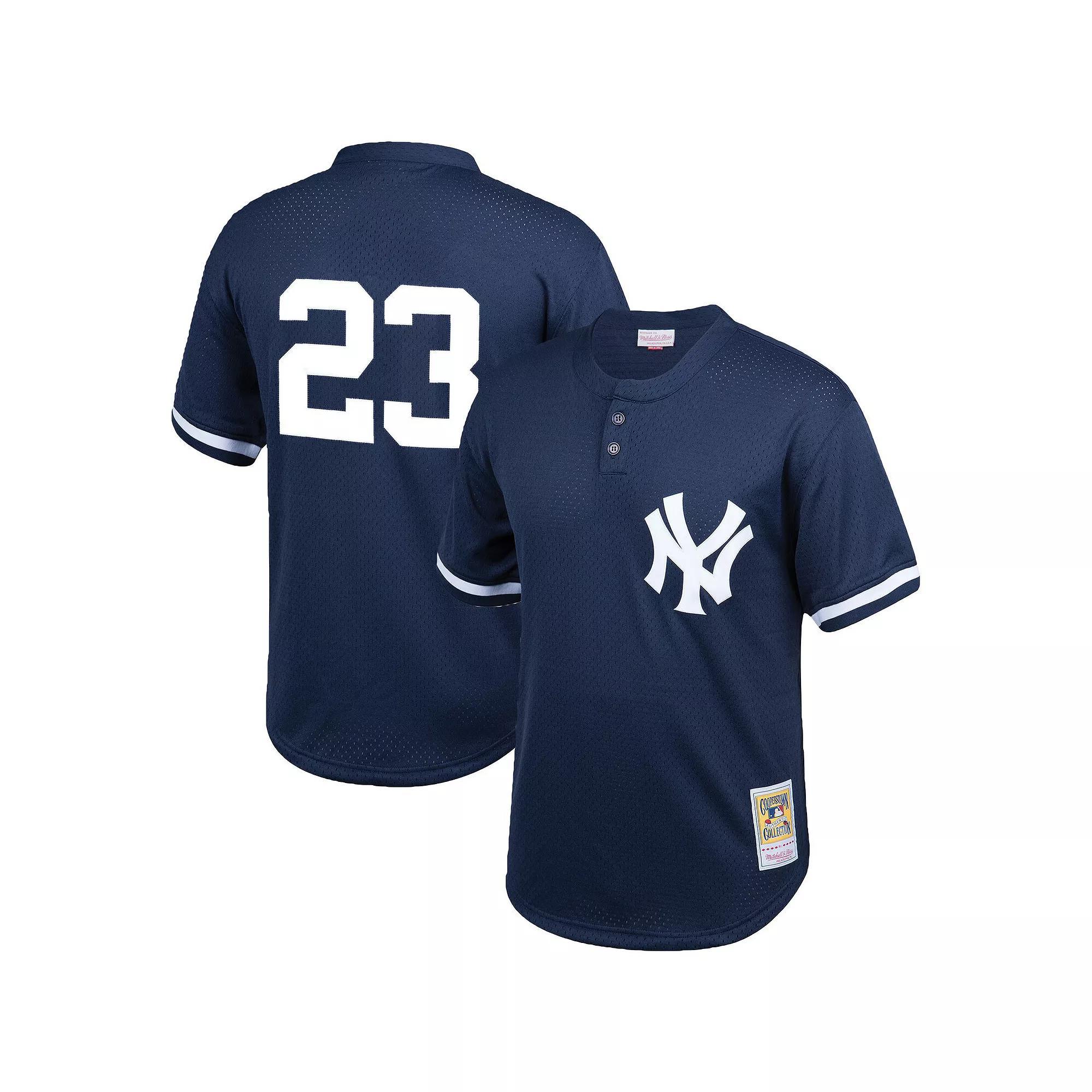 Men's Mitchell & Ness Don Mattingly Navy New York Yankees Cooperstown Collection Big & Tall Mesh Batting Practice Jersey, Size: 6XB, Blue Product Image