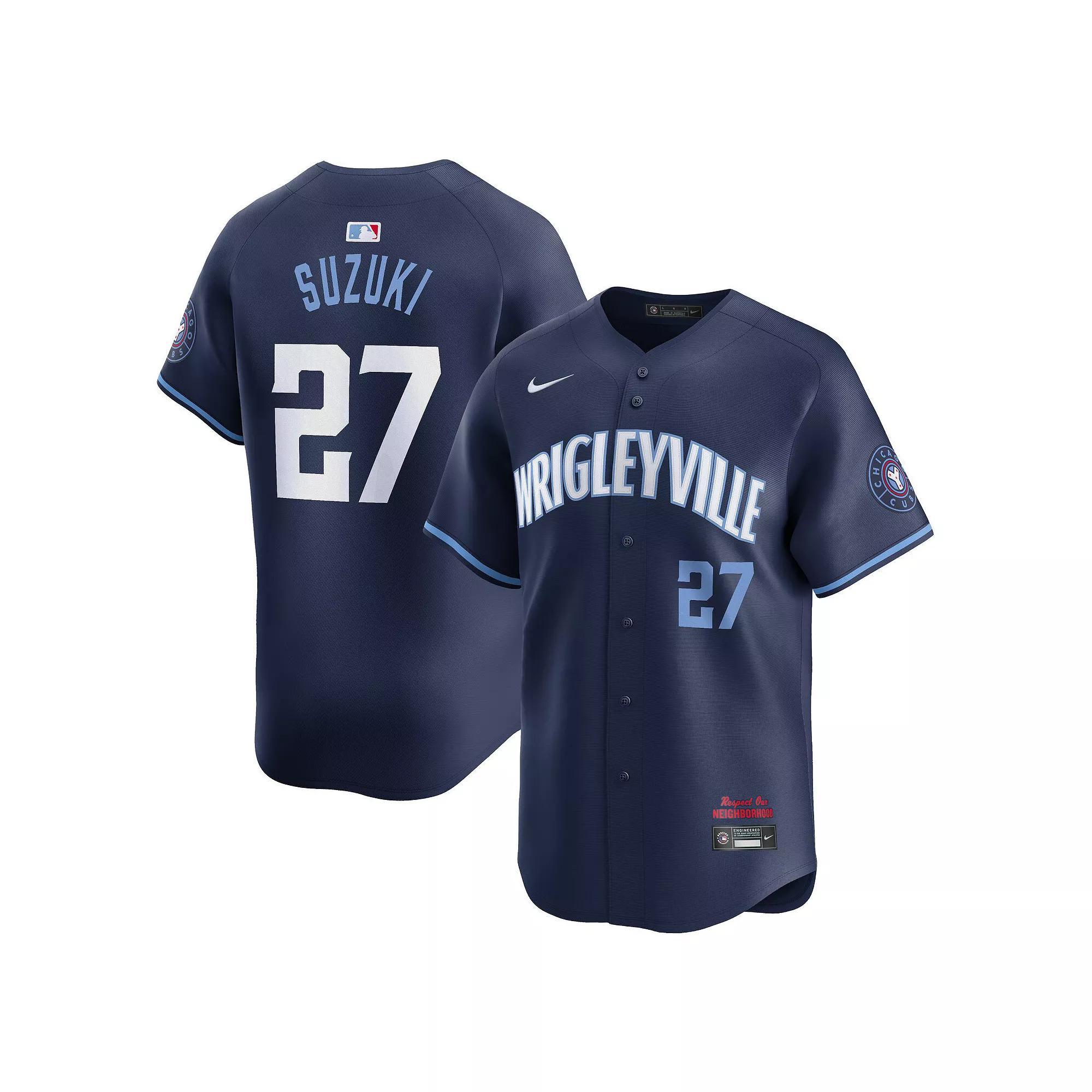 Seiya Suzuki Chicago Cubs City Connect Nike Men's Dri-FIT ADV MLB Limited Jersey Product Image