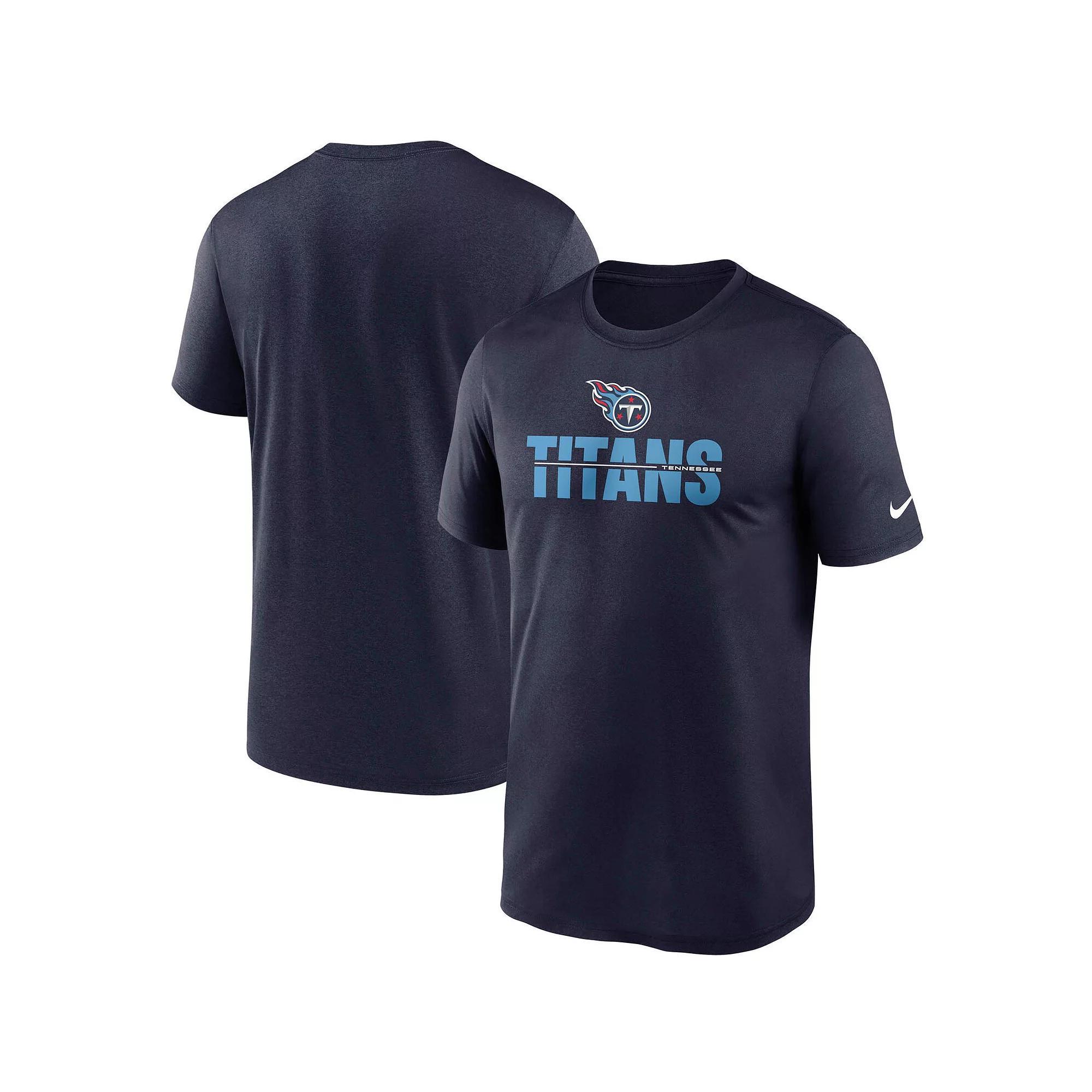 Men's Nike Navy Tennessee Titans Legend Microtype Performance T-Shirt, Size: 2XL, Blue Product Image