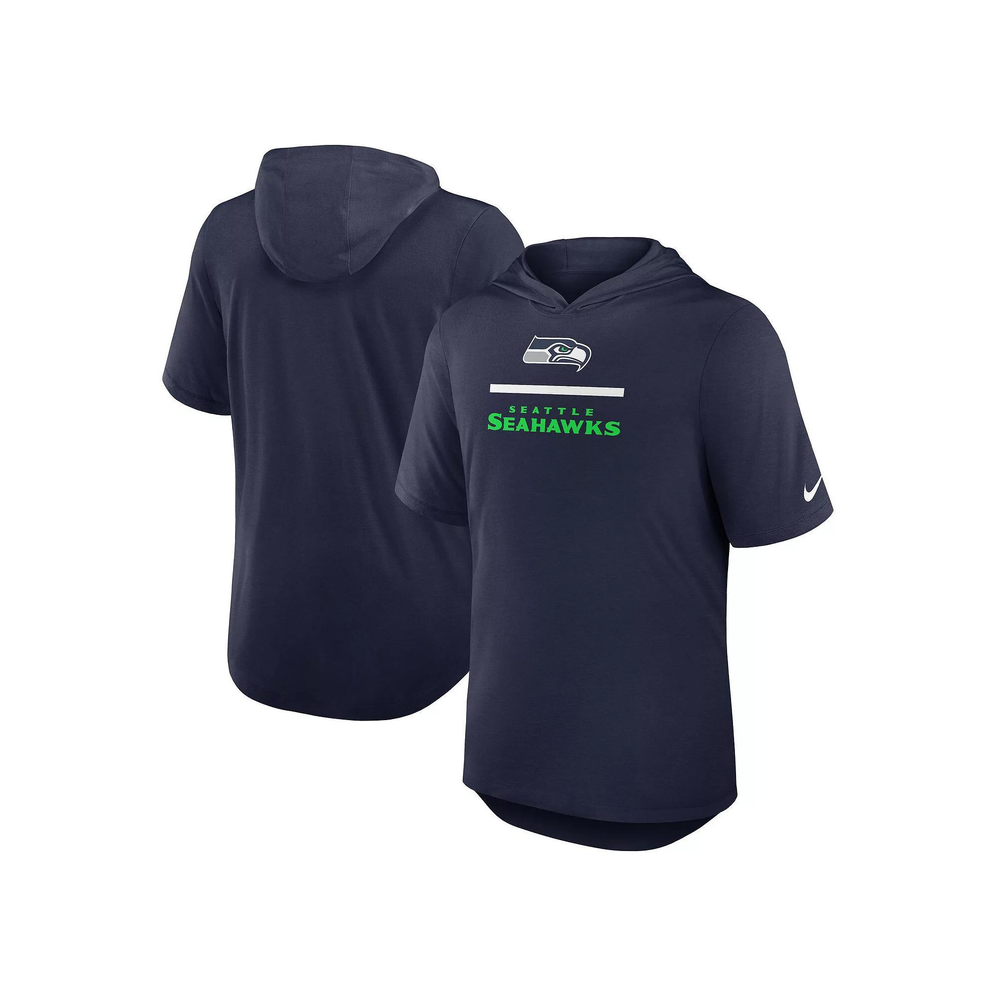 Men's Nike Aqua Miami Dolphins Lockup Tri-Blend Hoodie T-Shirt, Size: 3XL, Turquoise A Product Image