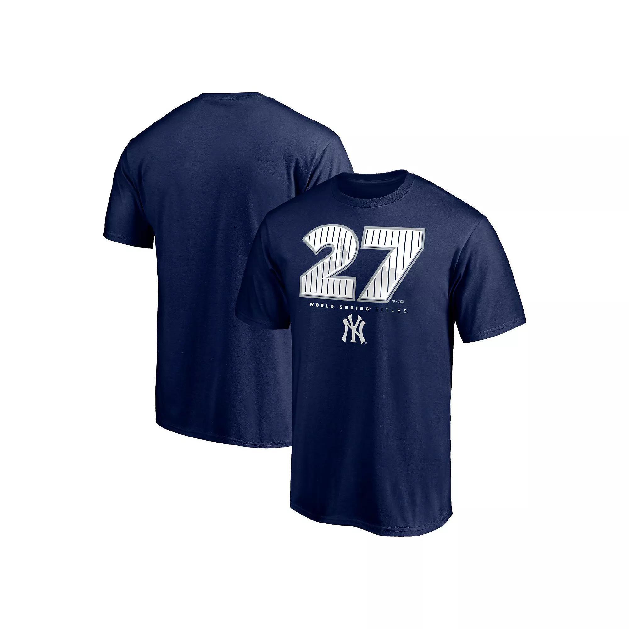 Men's Fanatics Branded Navy New York Yankees Hometown World Series Titles T-Shirt, Size: Small, Blue Product Image