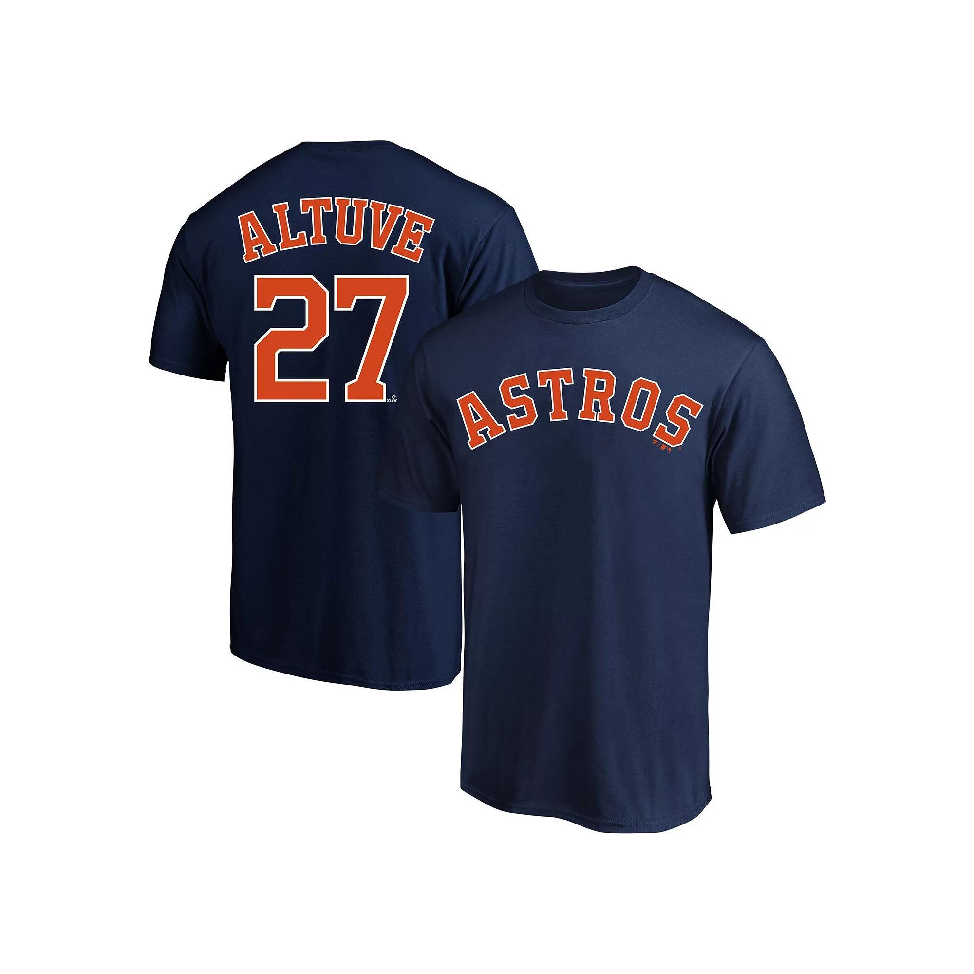 Men's Profile Jose Altuve Navy Houston Astros Big & Tall Name & Number T-Shirt, Size: 3XLT, Blue Product Image