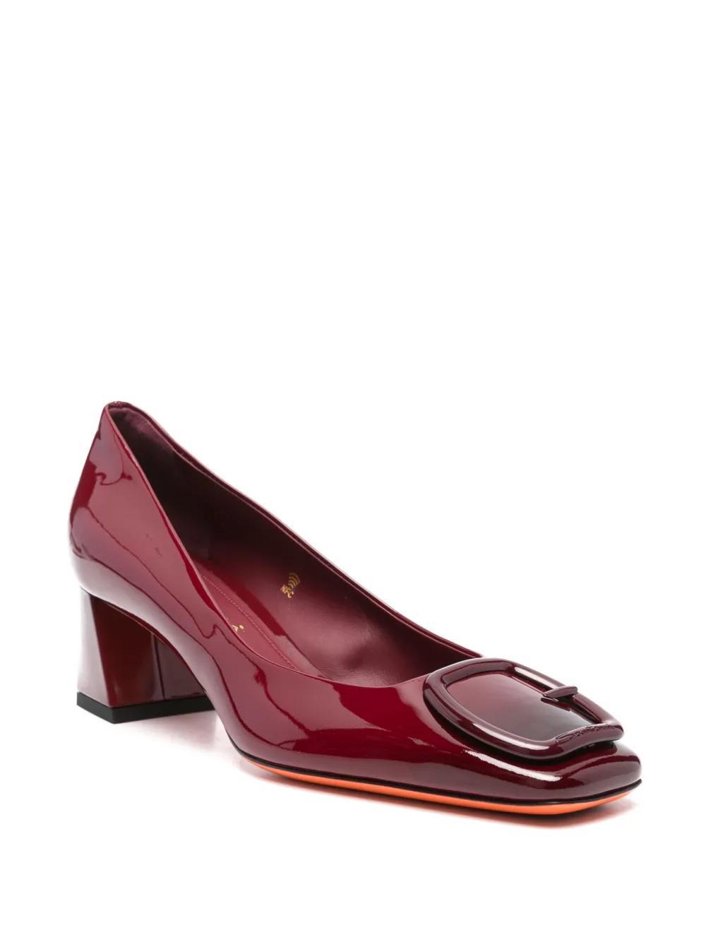 SANTONI 50mm Leather Pumps In Red Product Image
