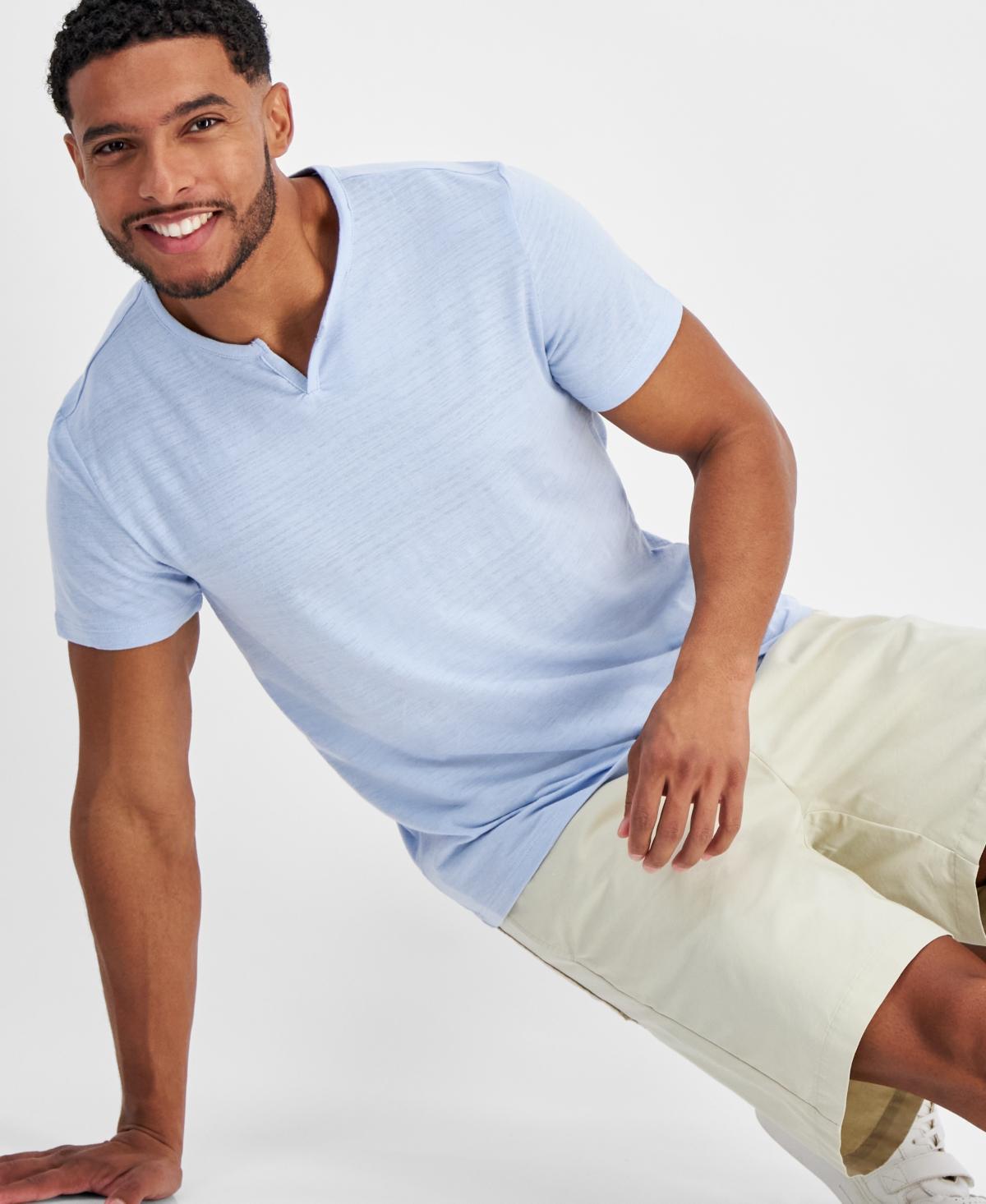 I.n.c. International Concepts Mens Space-Dye Split T-Shirt, Created for Macys Product Image