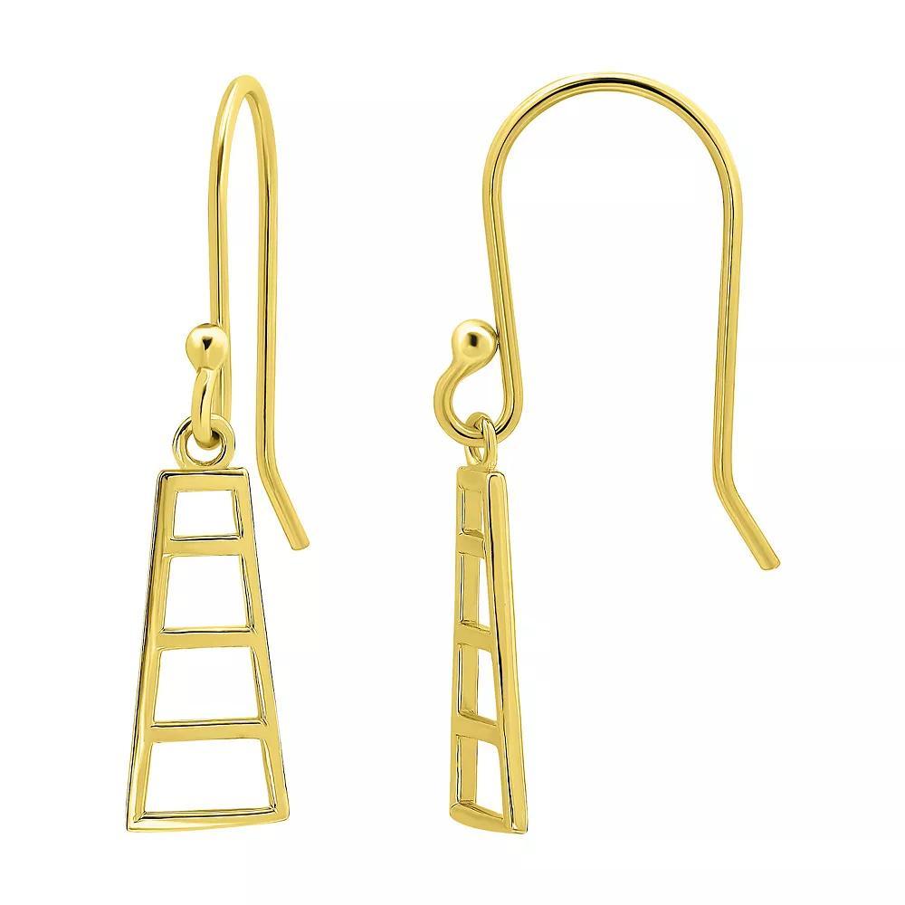 Aleure Precioso Sterling Silver Ladder Design Drop Earrings, Women's, Gold Tone Product Image