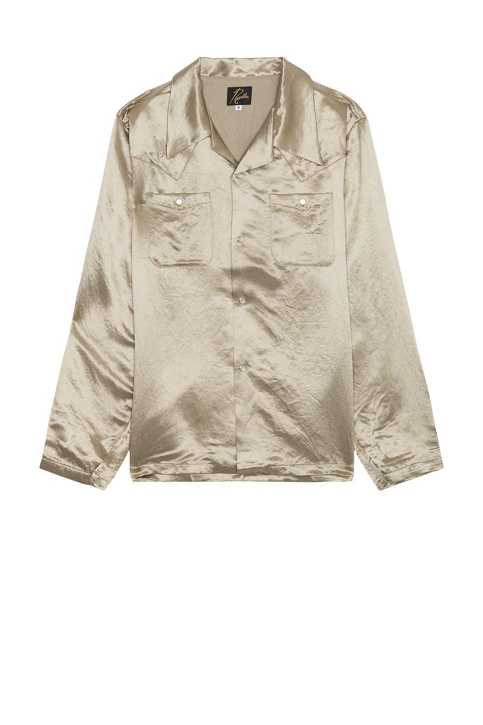 Long Sleeve Cowboy One-up Shirt In Taupe Product Image