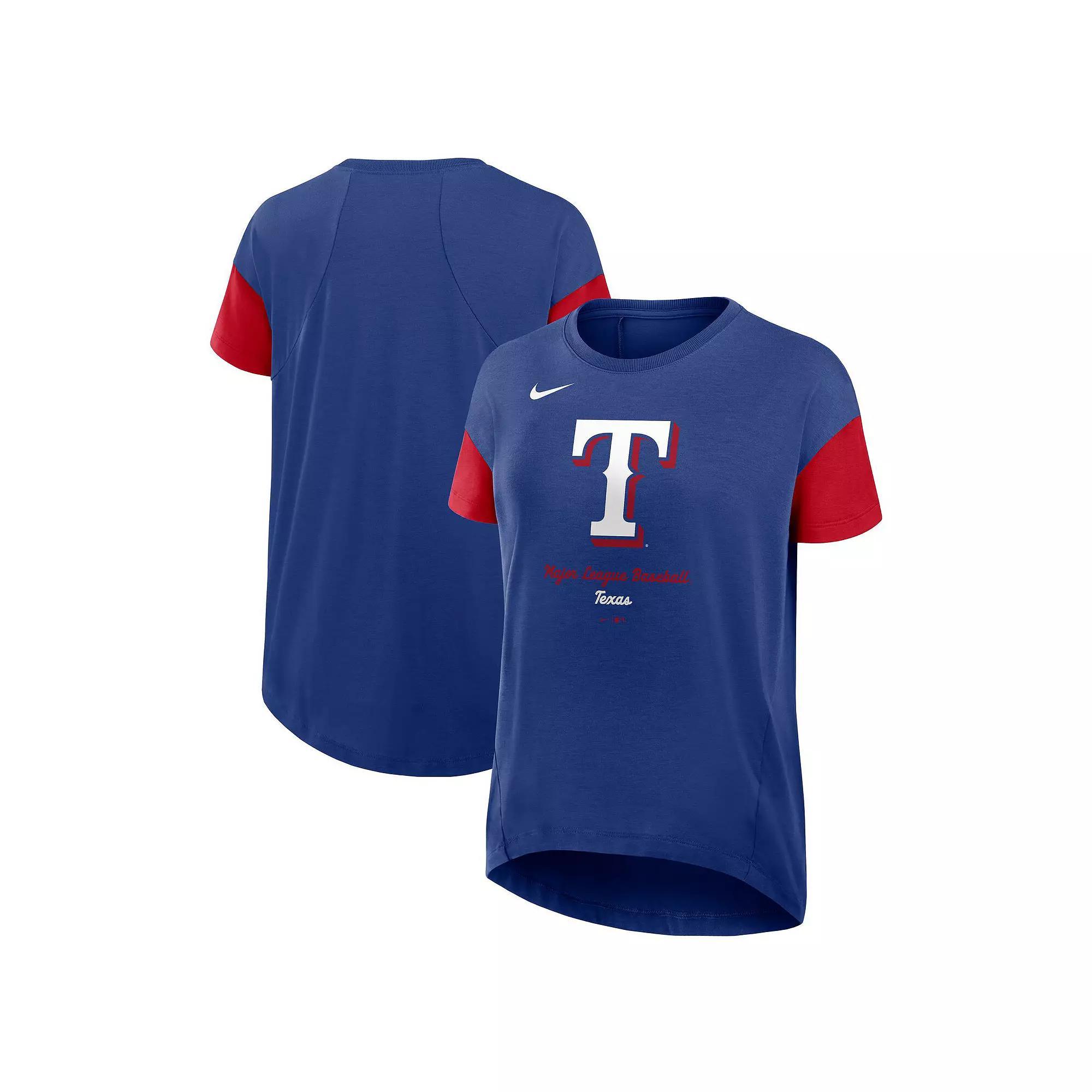 Texas Rangers Flowy Womenâs Nike Women's Dri-FIT MLB T-Shirt Product Image