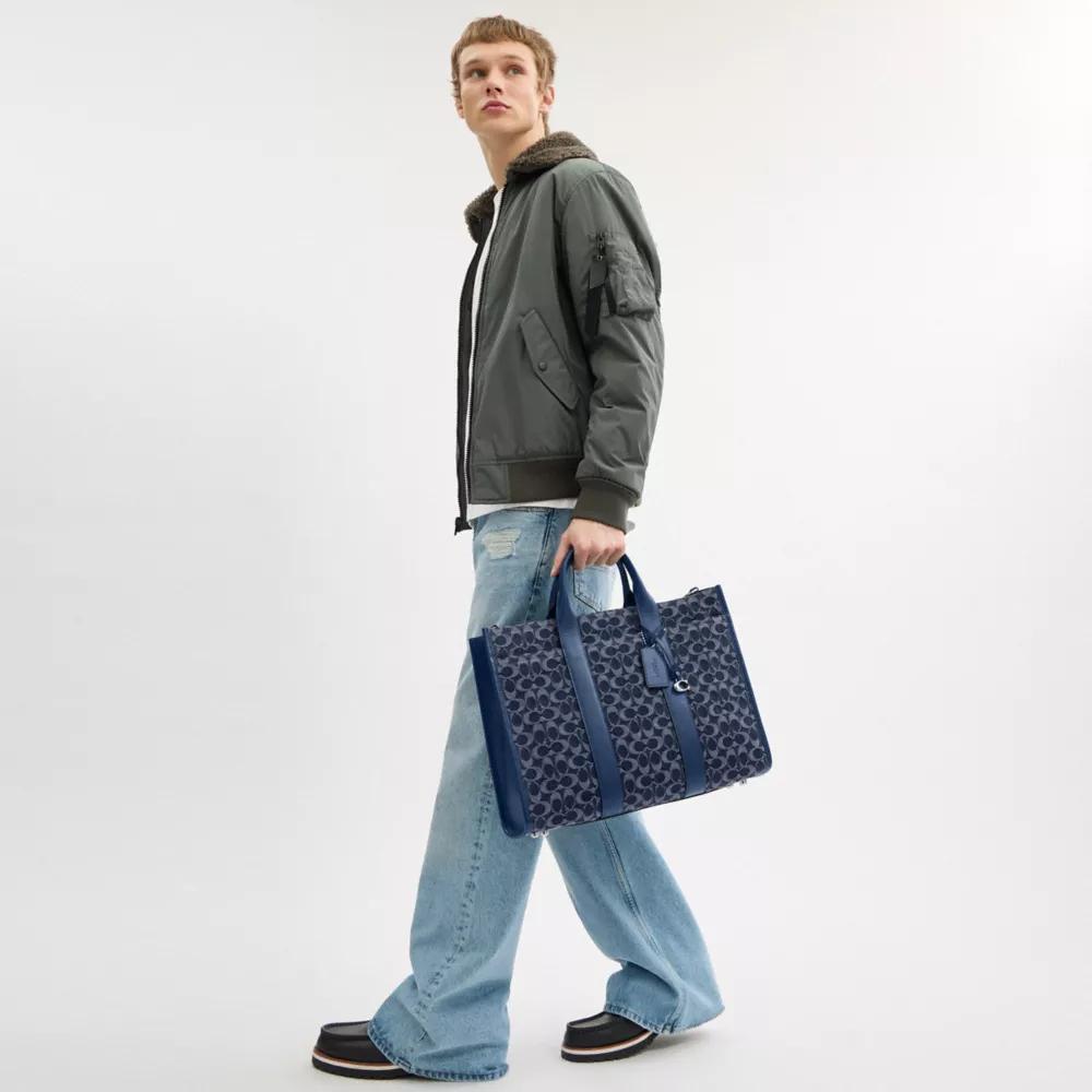 Wesley Tote In Signature Denim Product Image