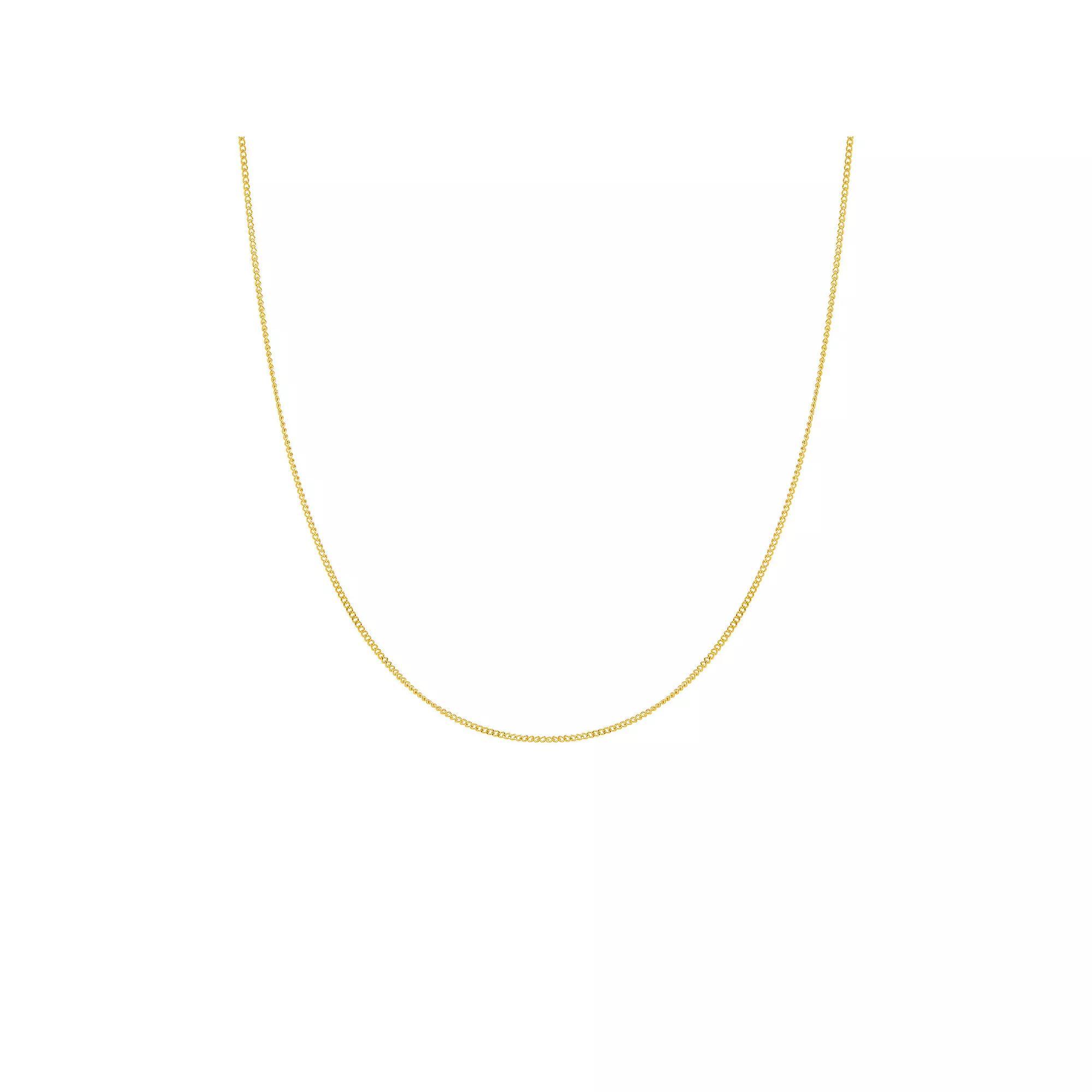 PRIMROSE 14k Gold Baby Curb Chain Necklace, Women's, Size: 24", Yellow Gold Tone Product Image