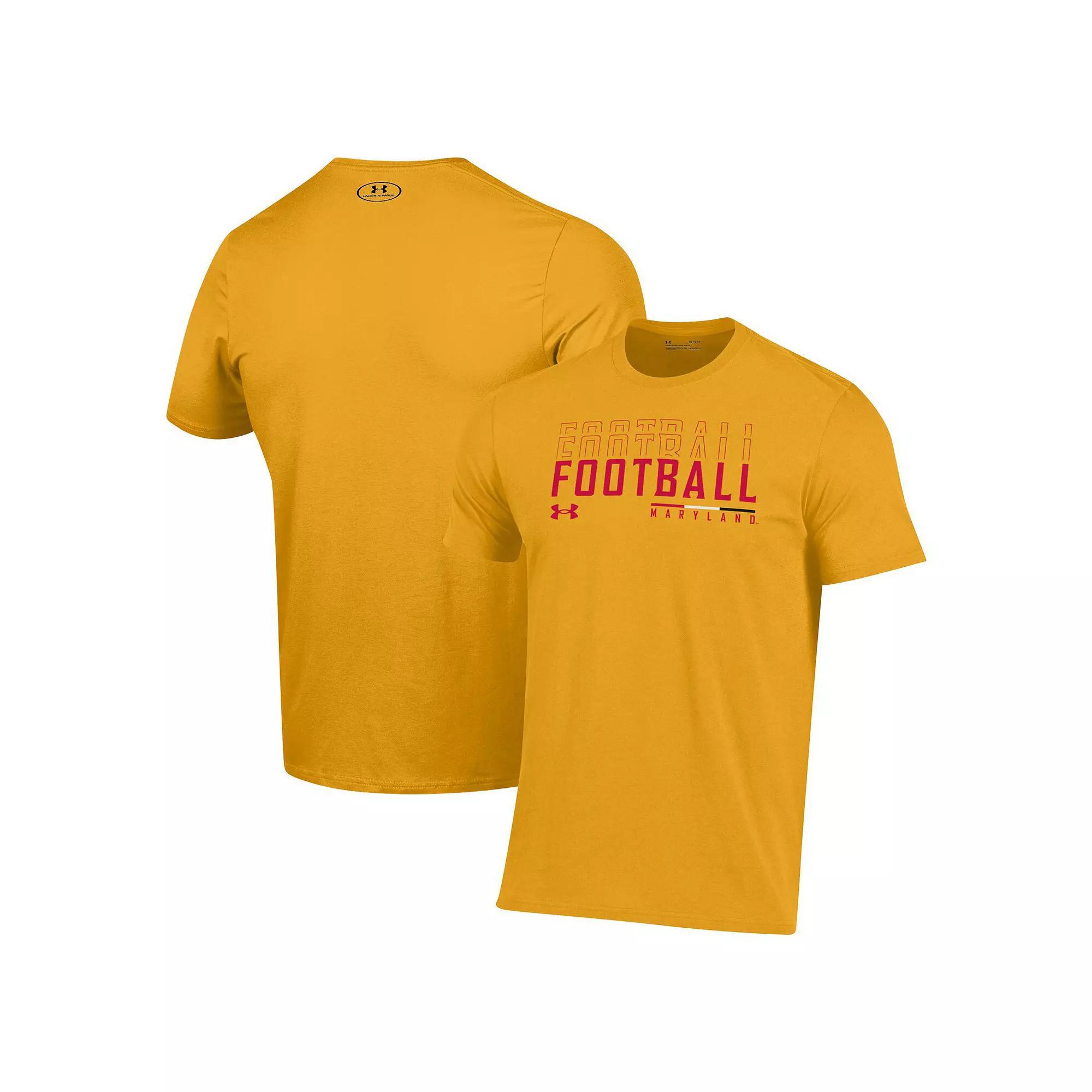 Men's Under Armour Gold Maryland Terrapins 2024 Sideline Football Performance T-Shirt, Size: 2XL Product Image
