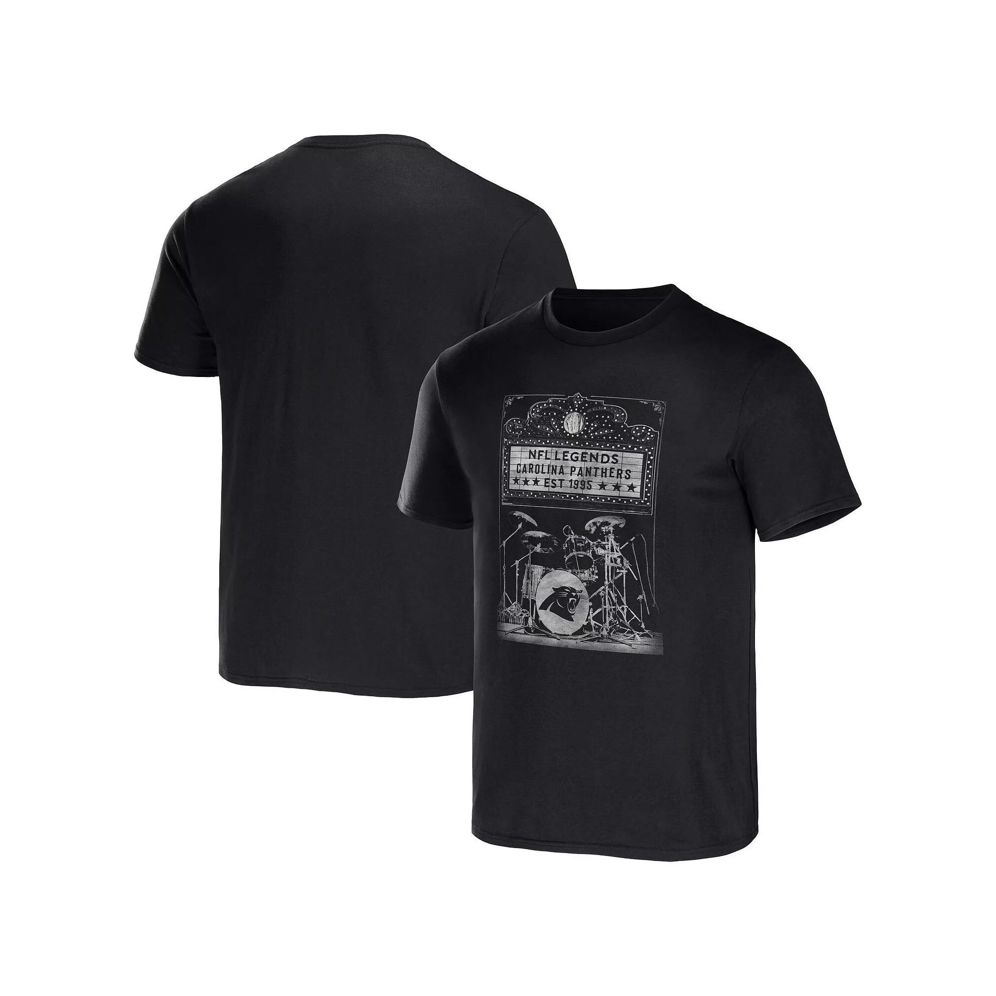 Men's NFL x Darius Rucker Collection by Fanatics Black Carolina Panthers Band T-Shirt, Size: Large Product Image