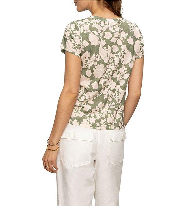 Sanctuary The Perfect Tee Crew Neck Floral Print Short Sleeve Top Product Image
