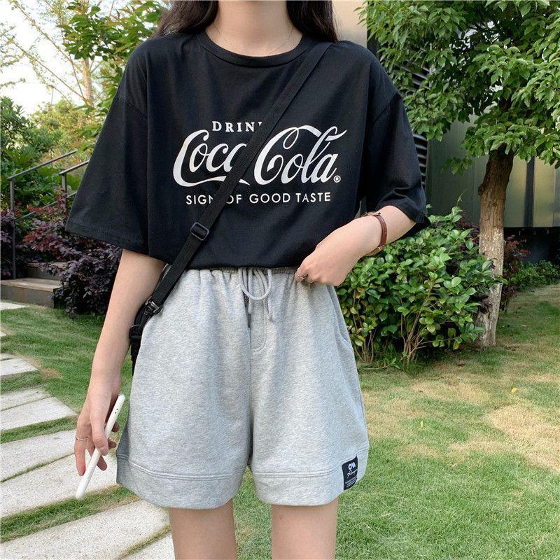 High Waist Wide-Leg Sweatshorts Product Image
