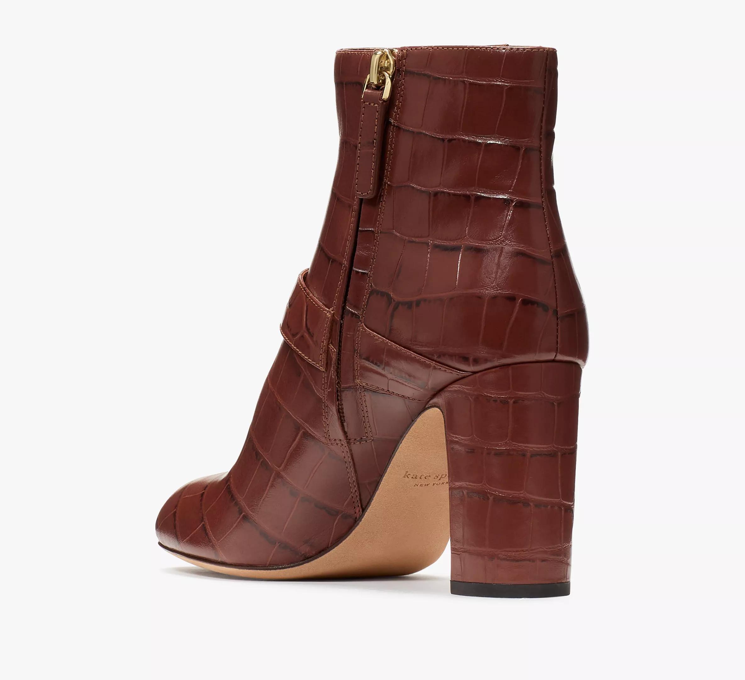 Dakota Croc-embossed Booties Product Image