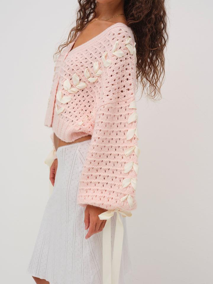 Laurel Oversized Cardigan — Pink Product Image