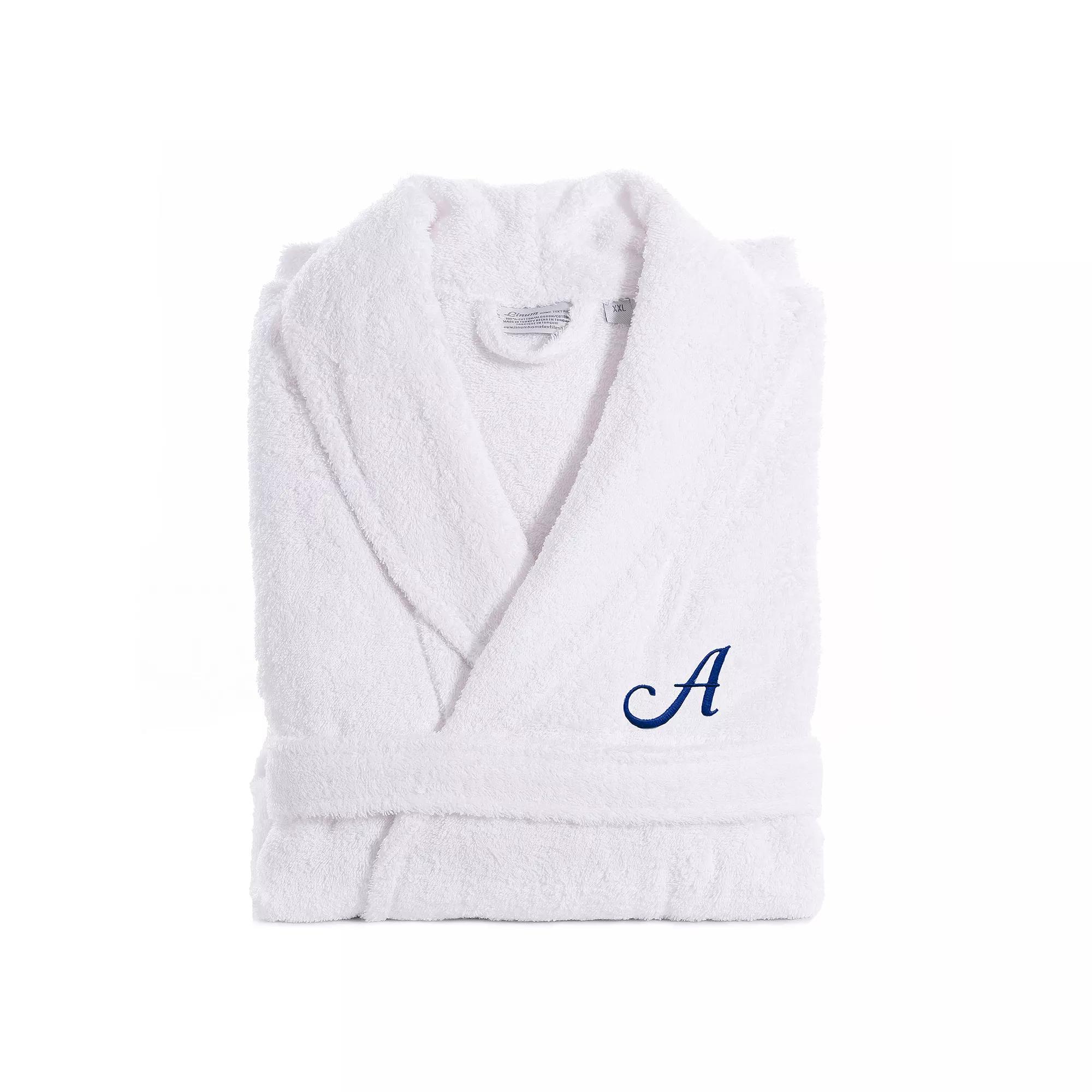 Linum Home Textiles Turkish Cotton Personalized Unisex Tie Front Terry Bathrobe, Mens Product Image