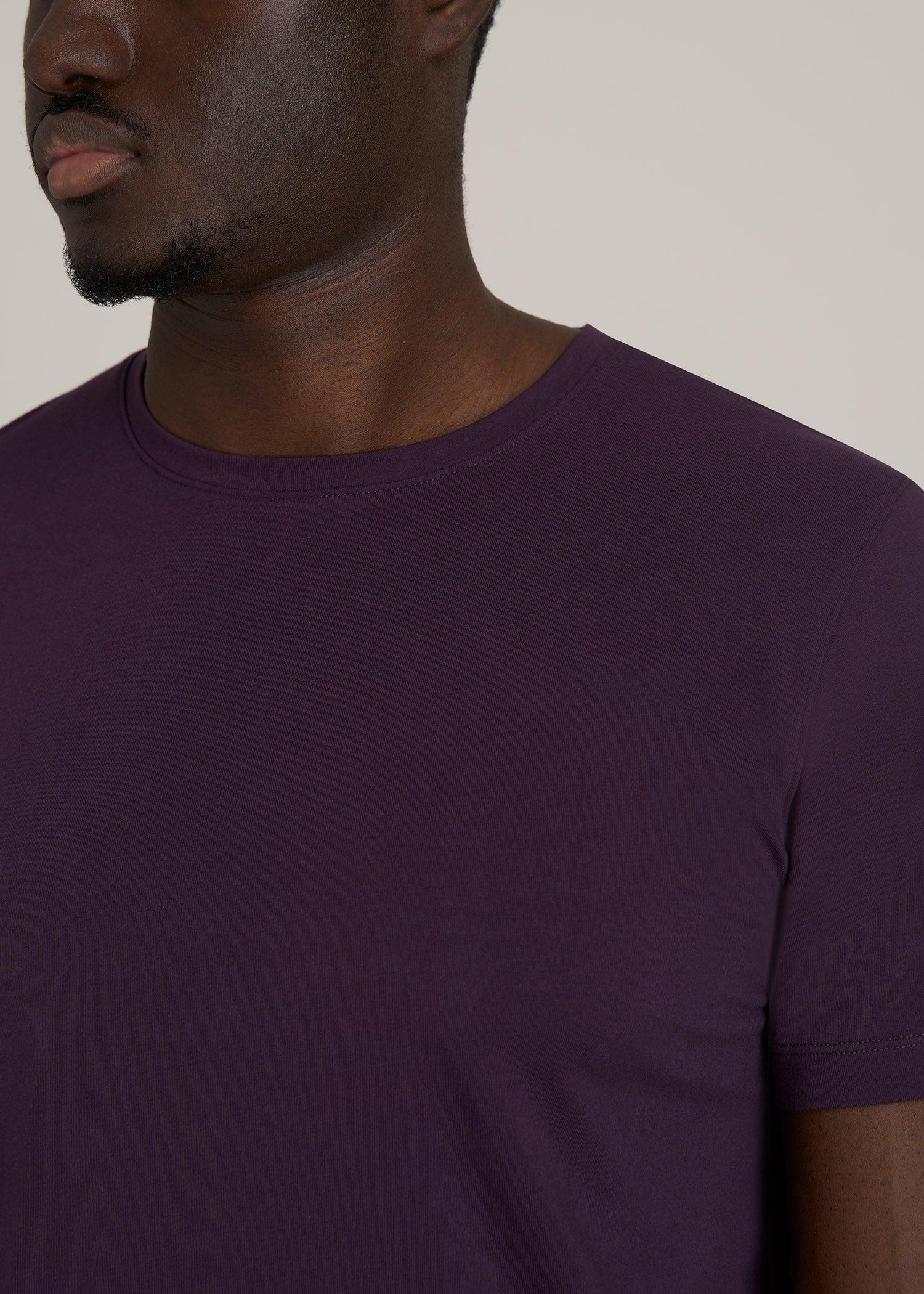 The Essential MODERN-FIT Crewneck Tee for Tall Men in Midnight Plum Product Image