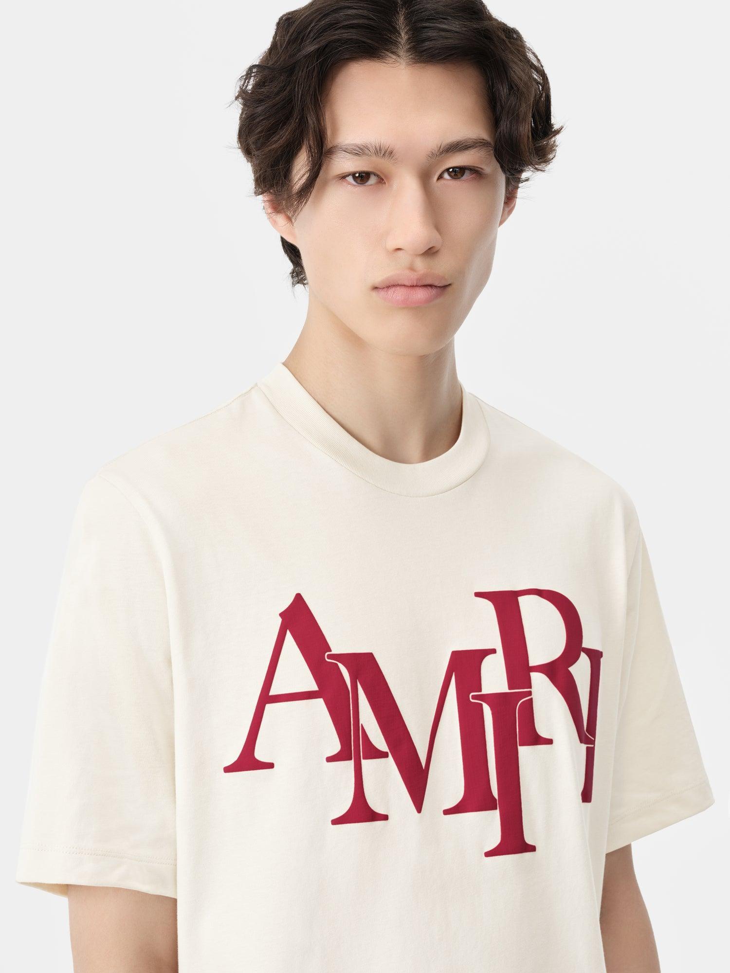 AMIRI STAGGERED TEE - Birch Male Product Image